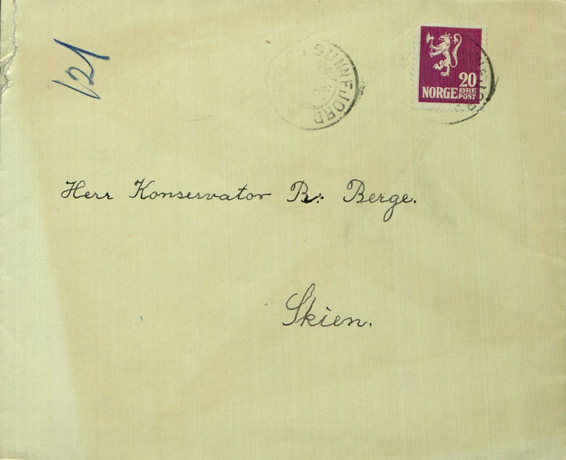 Rikard Berge, TEMU/TGM-A-1003/F/L0011/0014: 381-399 / 394 Brev og optegnelser av Nikka Vonen, Dale, 1910-1950, s. 121