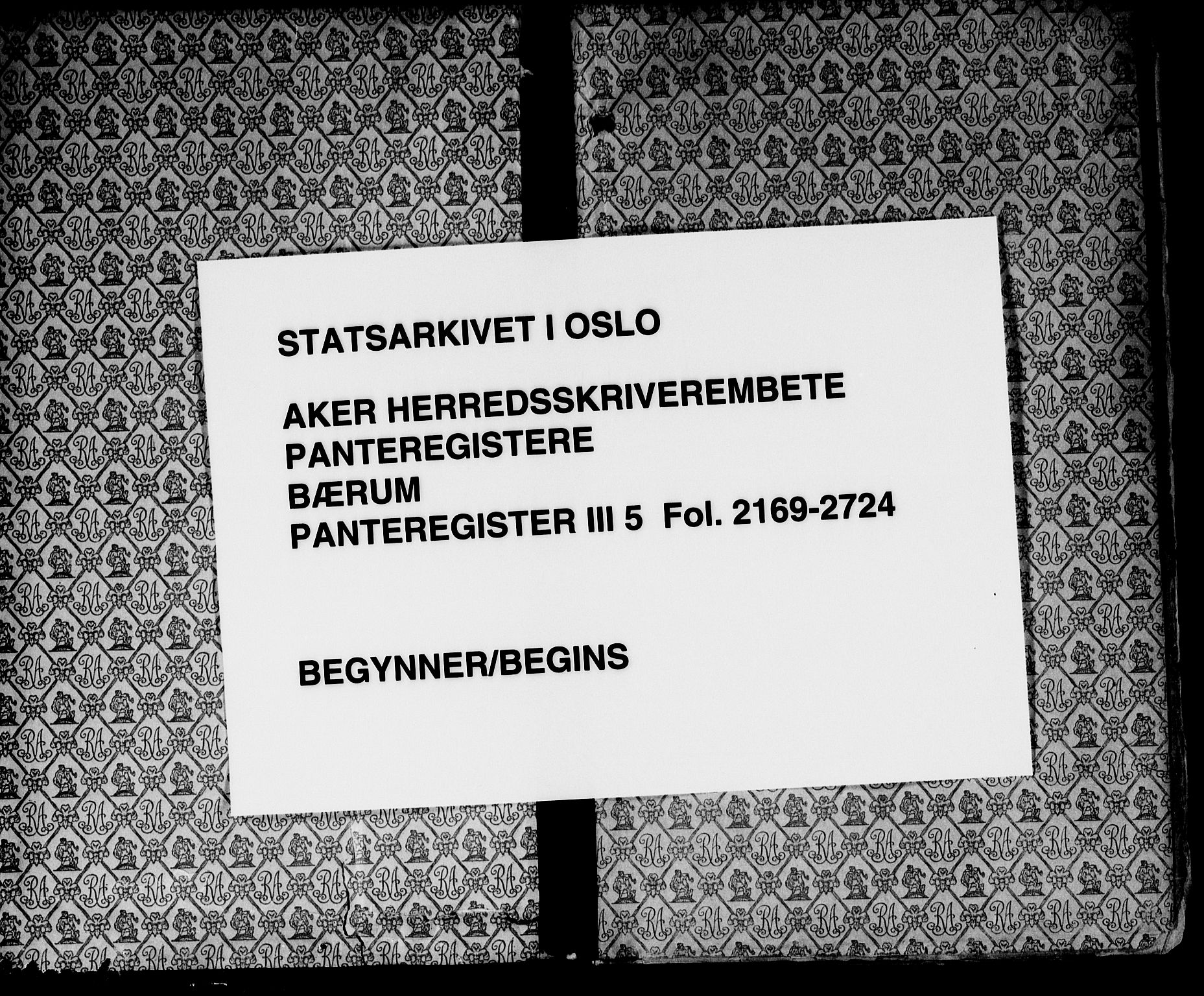 Aker herredsskriveri, SAO/A-10896/G/Ga/Gab/Gabc/L0005: Panteregister nr. III 5, 1891-1950