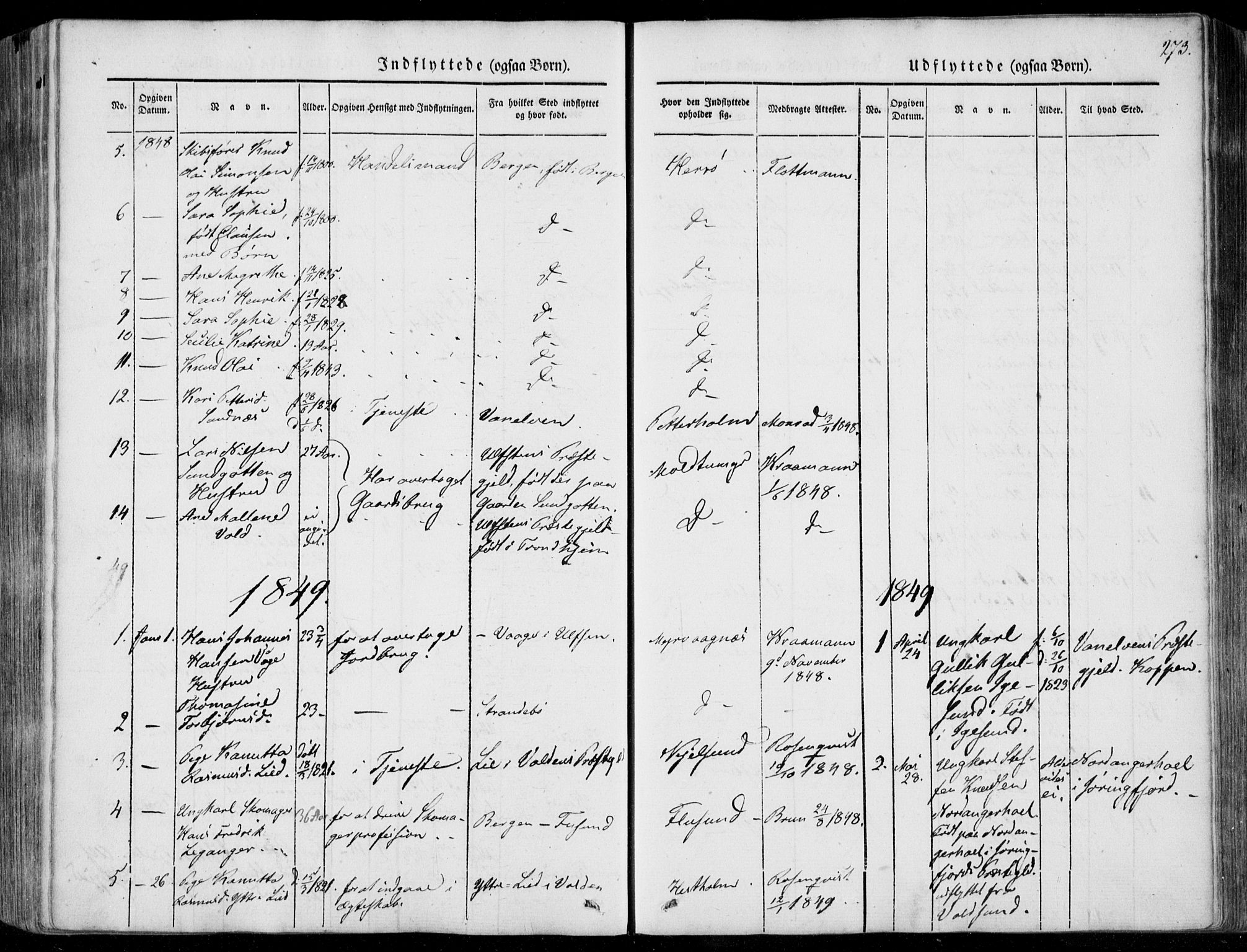 Ministerialprotokoller, klokkerbøker og fødselsregistre - Møre og Romsdal, AV/SAT-A-1454/507/L0070: Ministerialbok nr. 507A05, 1842-1873, s. 273