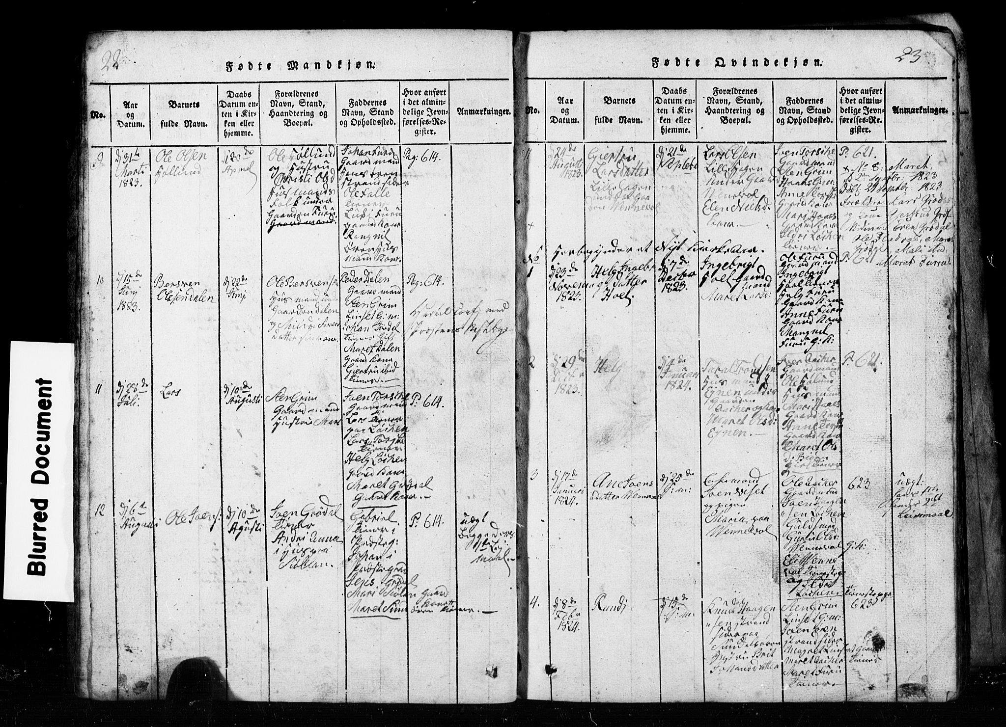 Ministerialprotokoller, klokkerbøker og fødselsregistre - Møre og Romsdal, AV/SAT-A-1454/590/L1016: Klokkerbok nr. 590C01, 1819-1838, s. 22-23