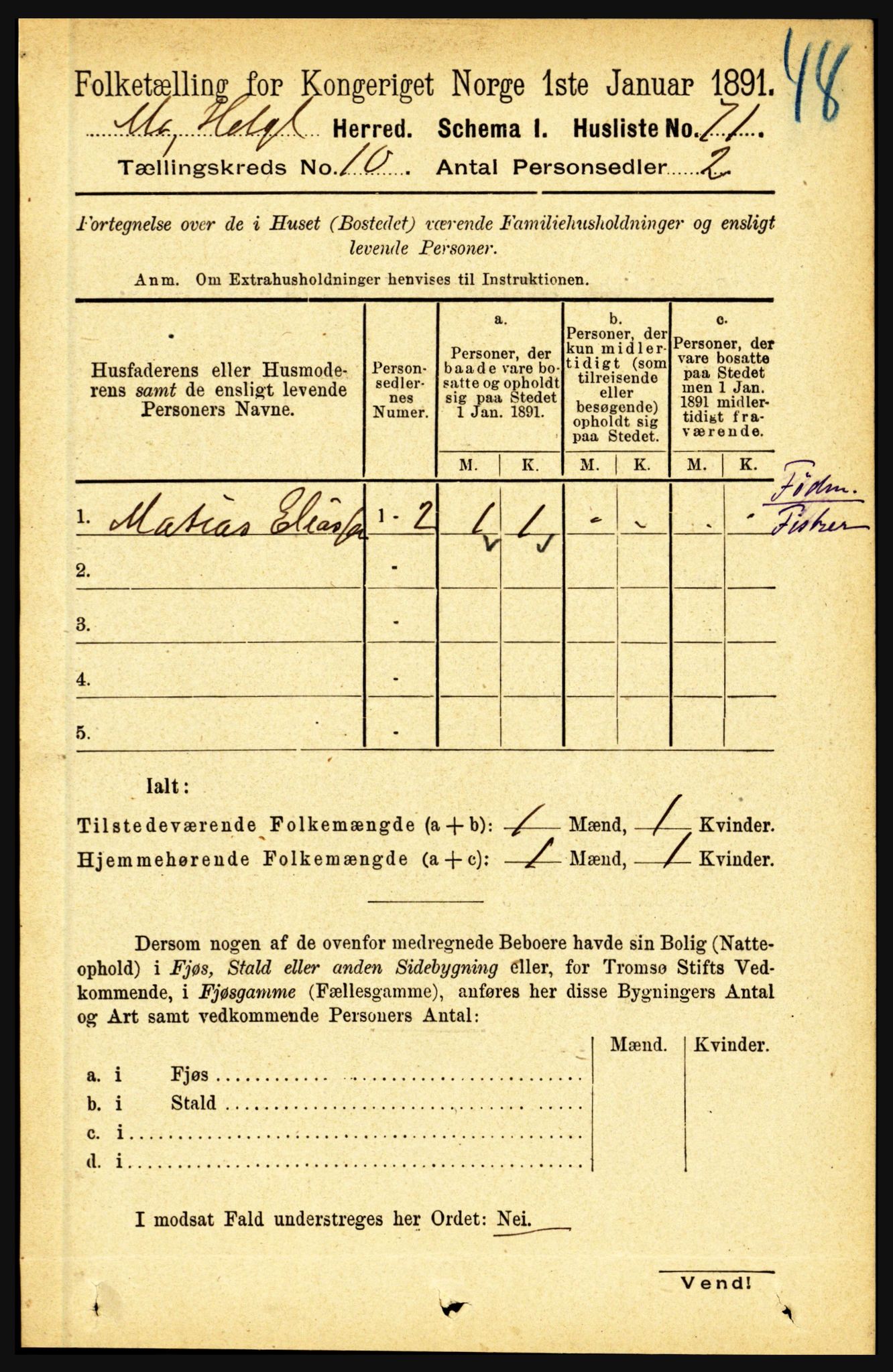 RA, Folketelling 1891 for 1833 Mo herred, 1891, s. 3933