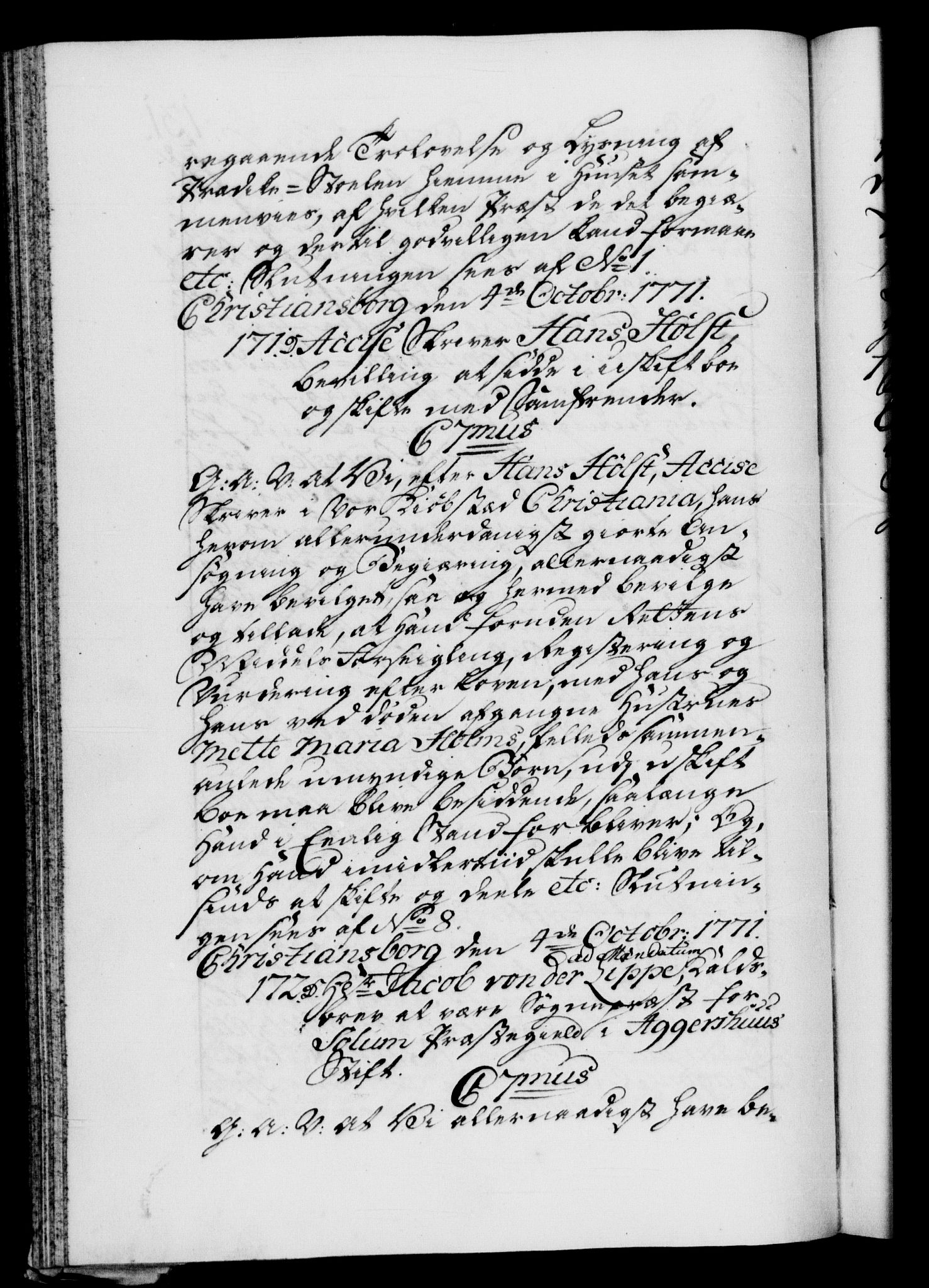 Danske Kanselli 1572-1799, RA/EA-3023/F/Fc/Fca/Fcaa/L0045: Norske registre "Norske eller 3. dept.s åpne brev, 1771-1773, s. 131b