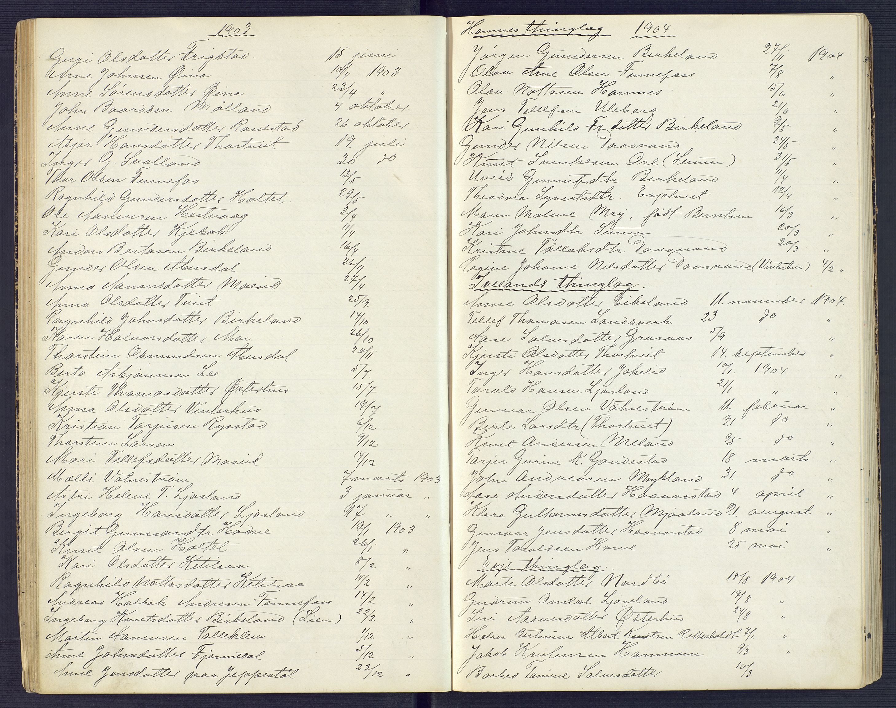 Setesdal sorenskriveri, AV/SAK-1221-0011/H/Ha/L0002: Dødsfallsfortegnelse nr 3, 1900-1934