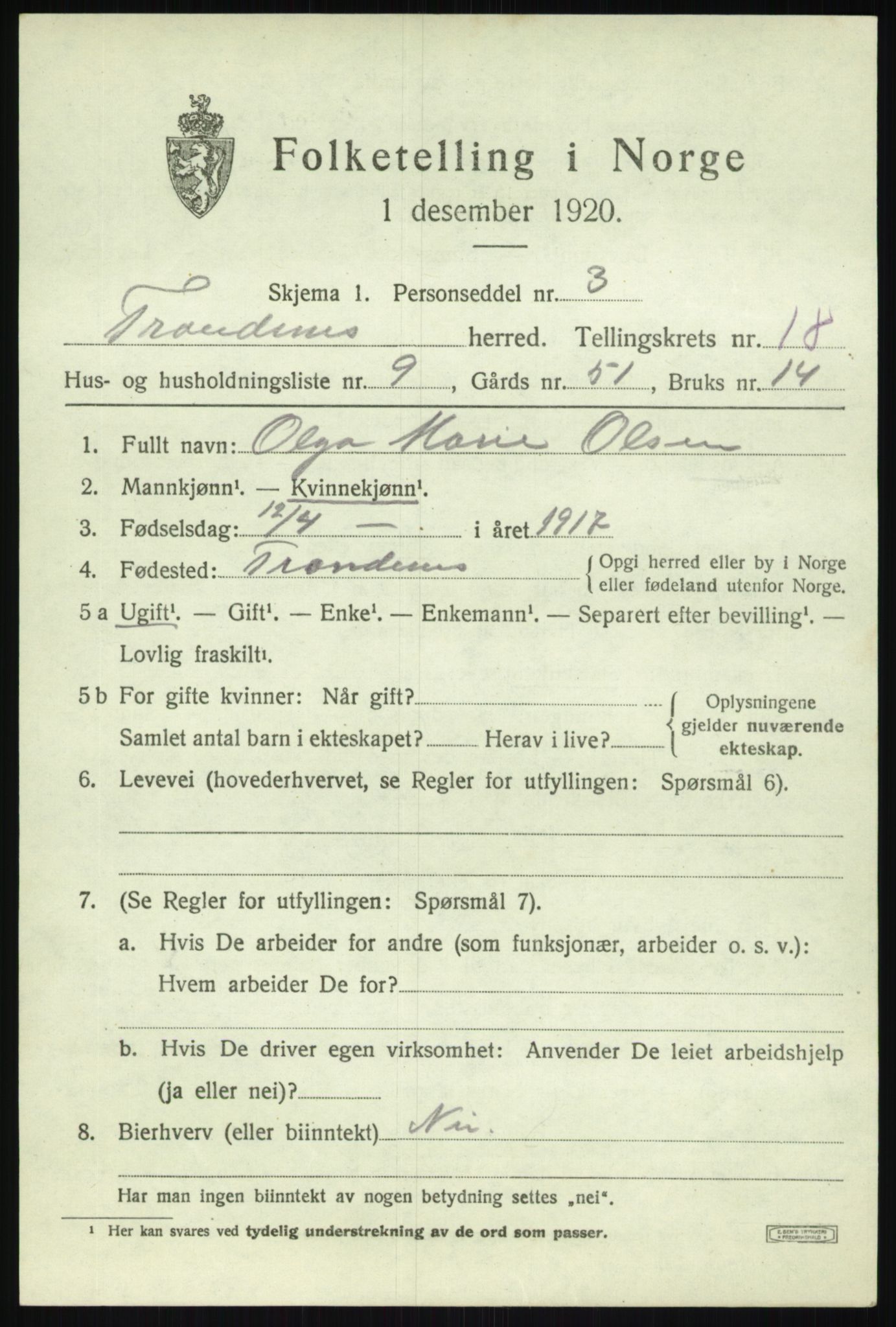 SATØ, Folketelling 1920 for 1914 Trondenes herred, 1920, s. 12343