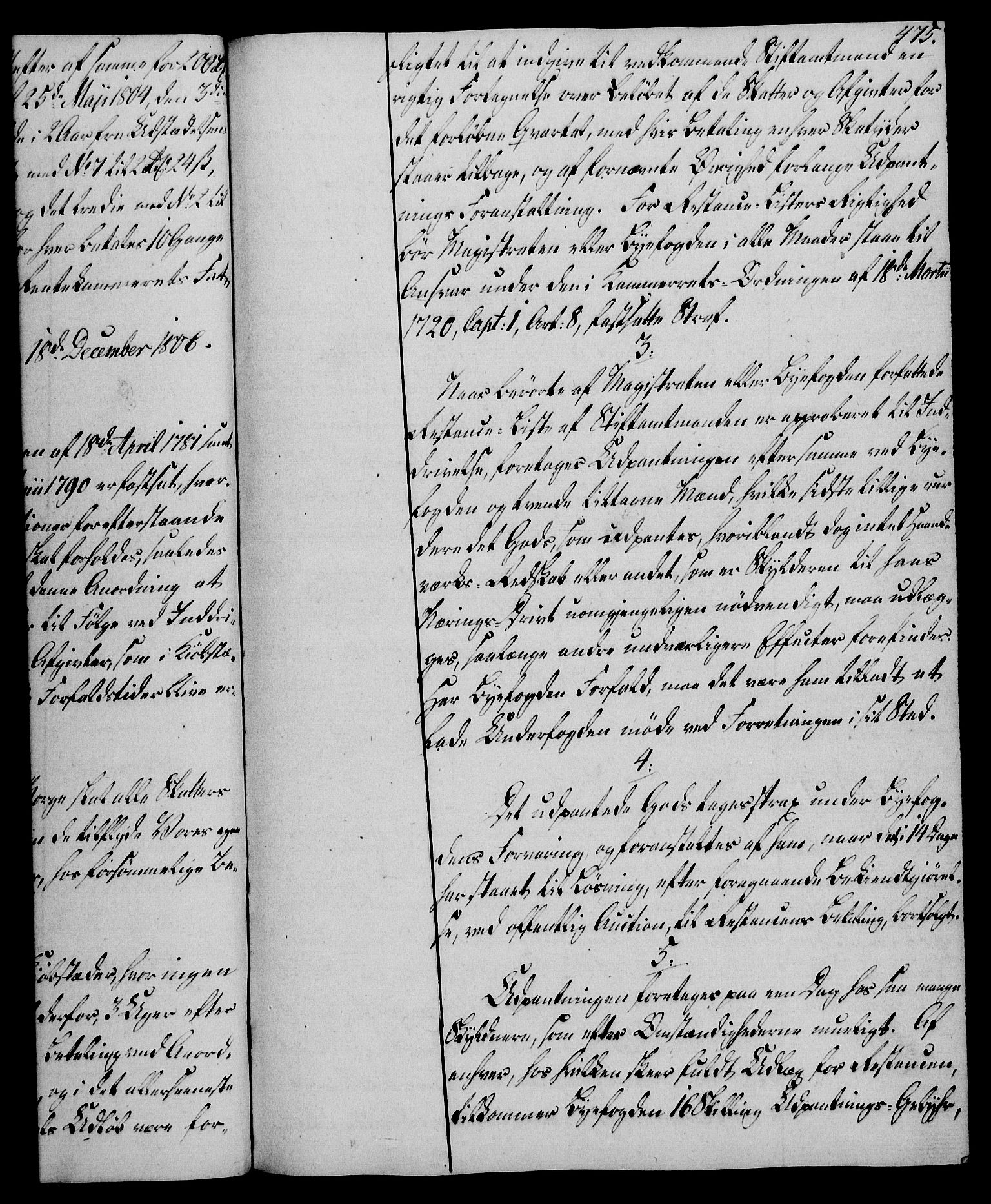 Rentekammeret, Kammerkanselliet, AV/RA-EA-3111/G/Gg/Gga/L0018: Norsk ekspedisjonsprotokoll med register (merket RK 53.18), 1804-1806, s. 475