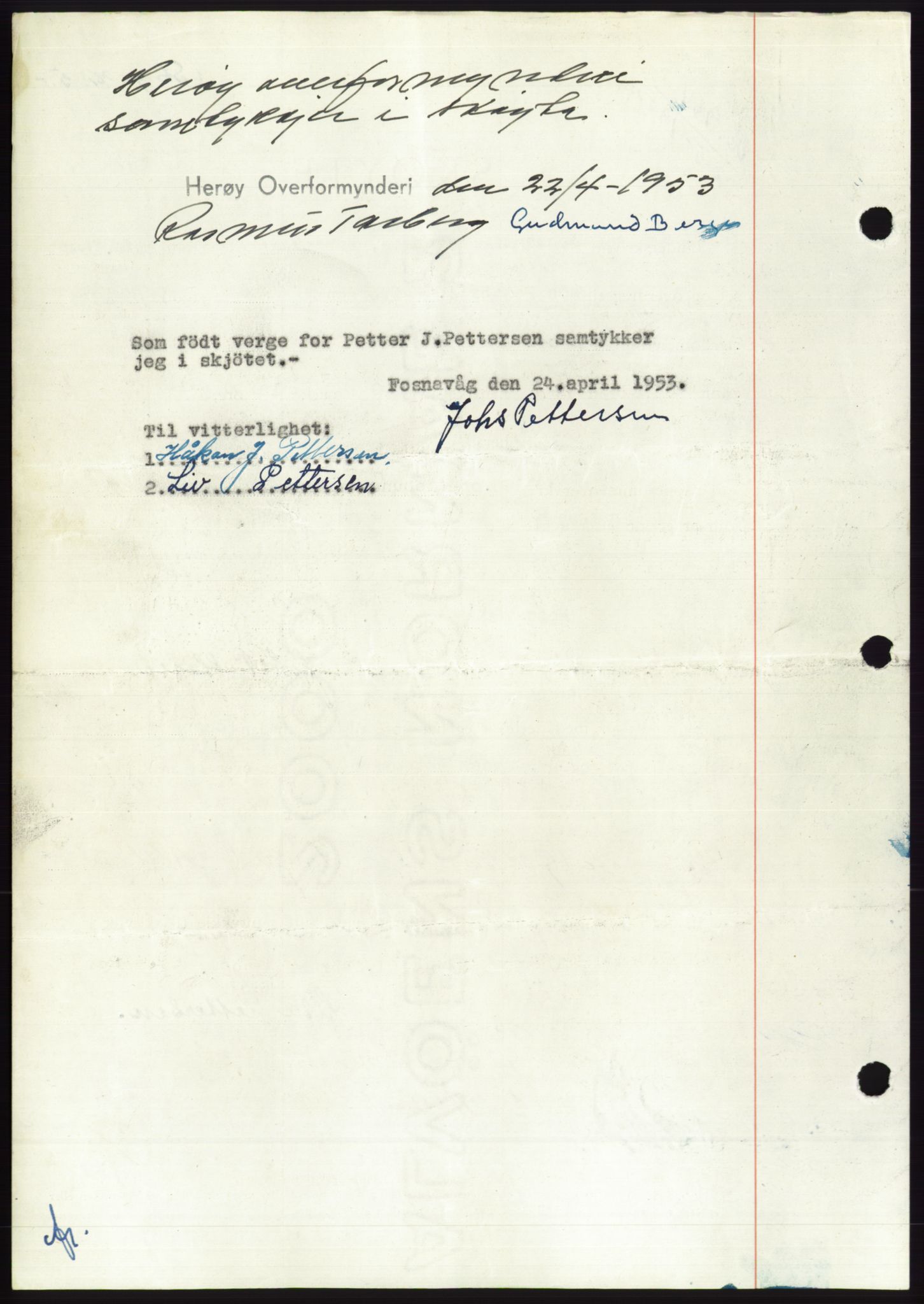 Søre Sunnmøre sorenskriveri, AV/SAT-A-4122/1/2/2C/L0094: Pantebok nr. 20A, 1953-1953, Dagboknr: 964/1953
