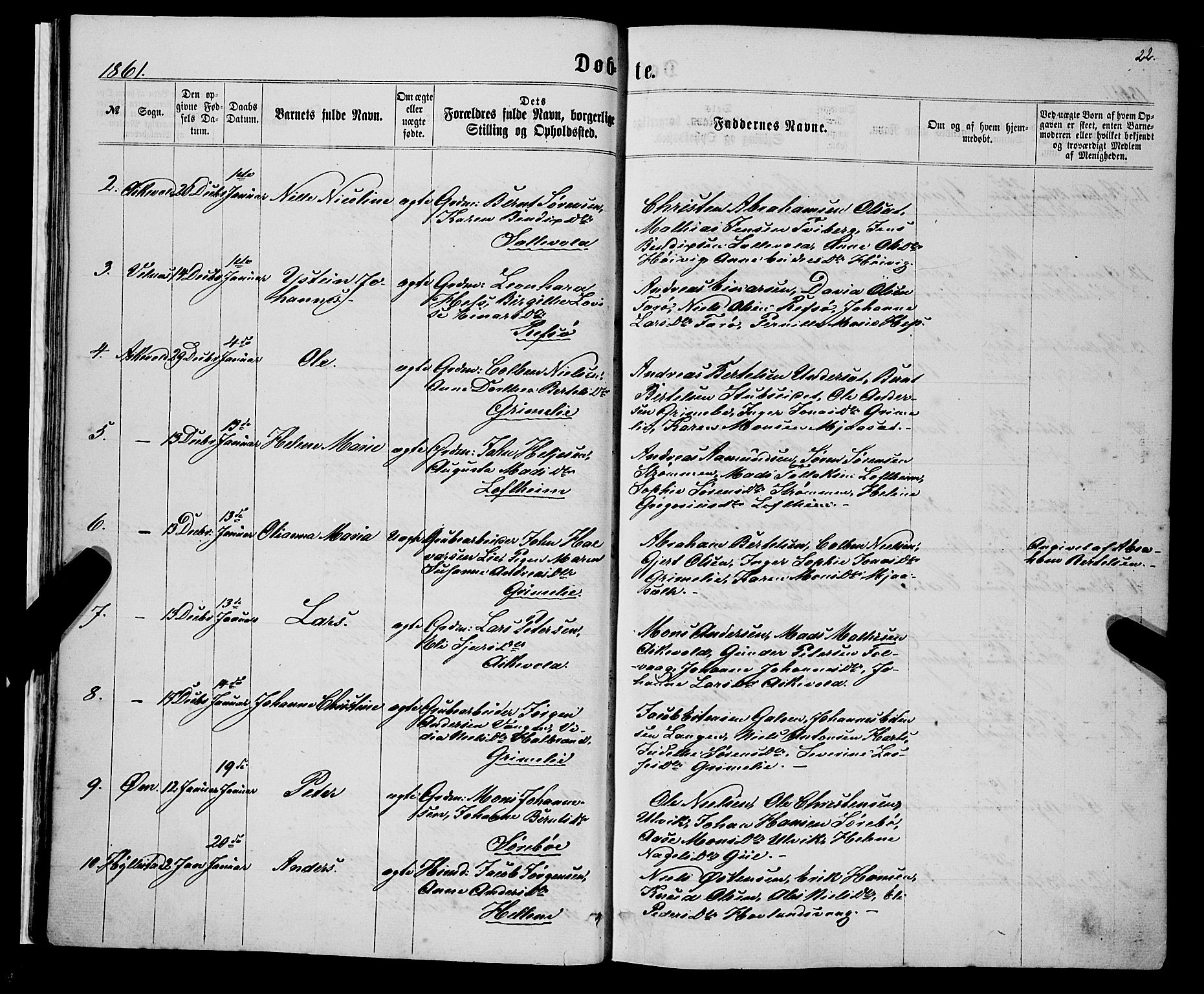 Askvoll sokneprestembete, AV/SAB-A-79501/H/Haa/Haaa/L0012: Ministerialbok nr. A 12, 1859-1878, s. 22