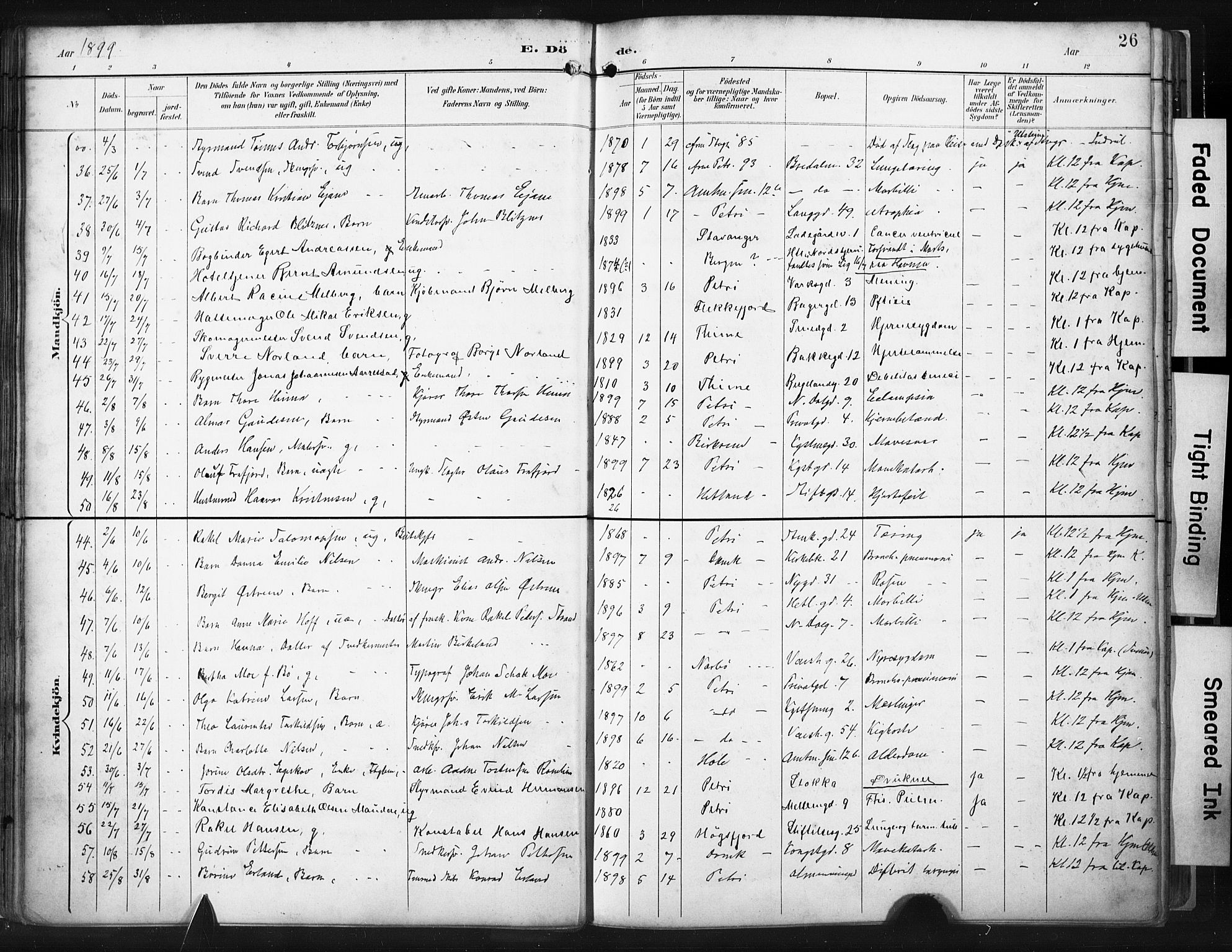 St. Petri sokneprestkontor, AV/SAST-A-101813/001/30/30BA/L0022: Ministerialbok nr. A 22, 1895-1919, s. 26