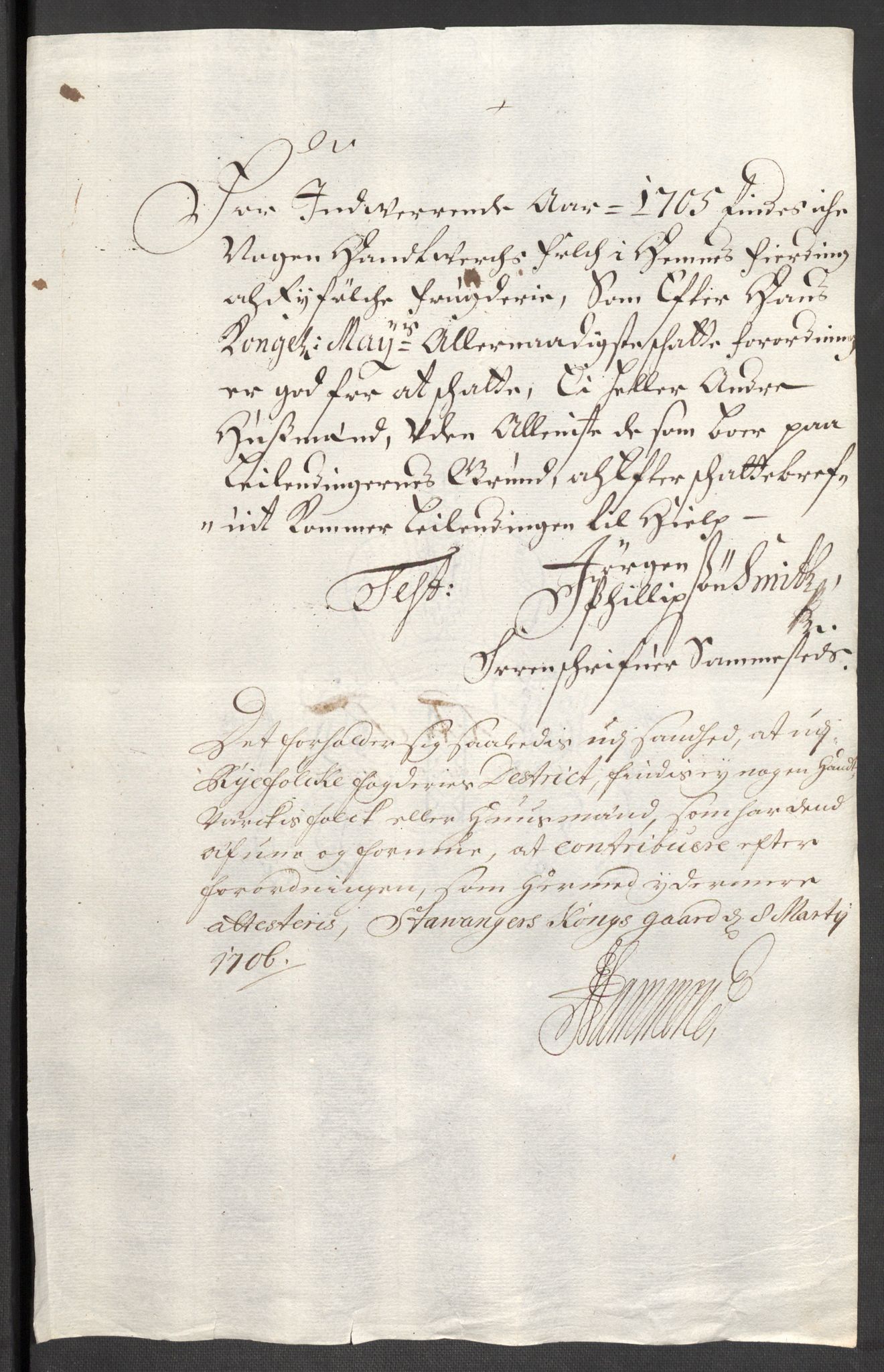 Rentekammeret inntil 1814, Reviderte regnskaper, Fogderegnskap, RA/EA-4092/R47/L2860: Fogderegnskap Ryfylke, 1703-1705, s. 485