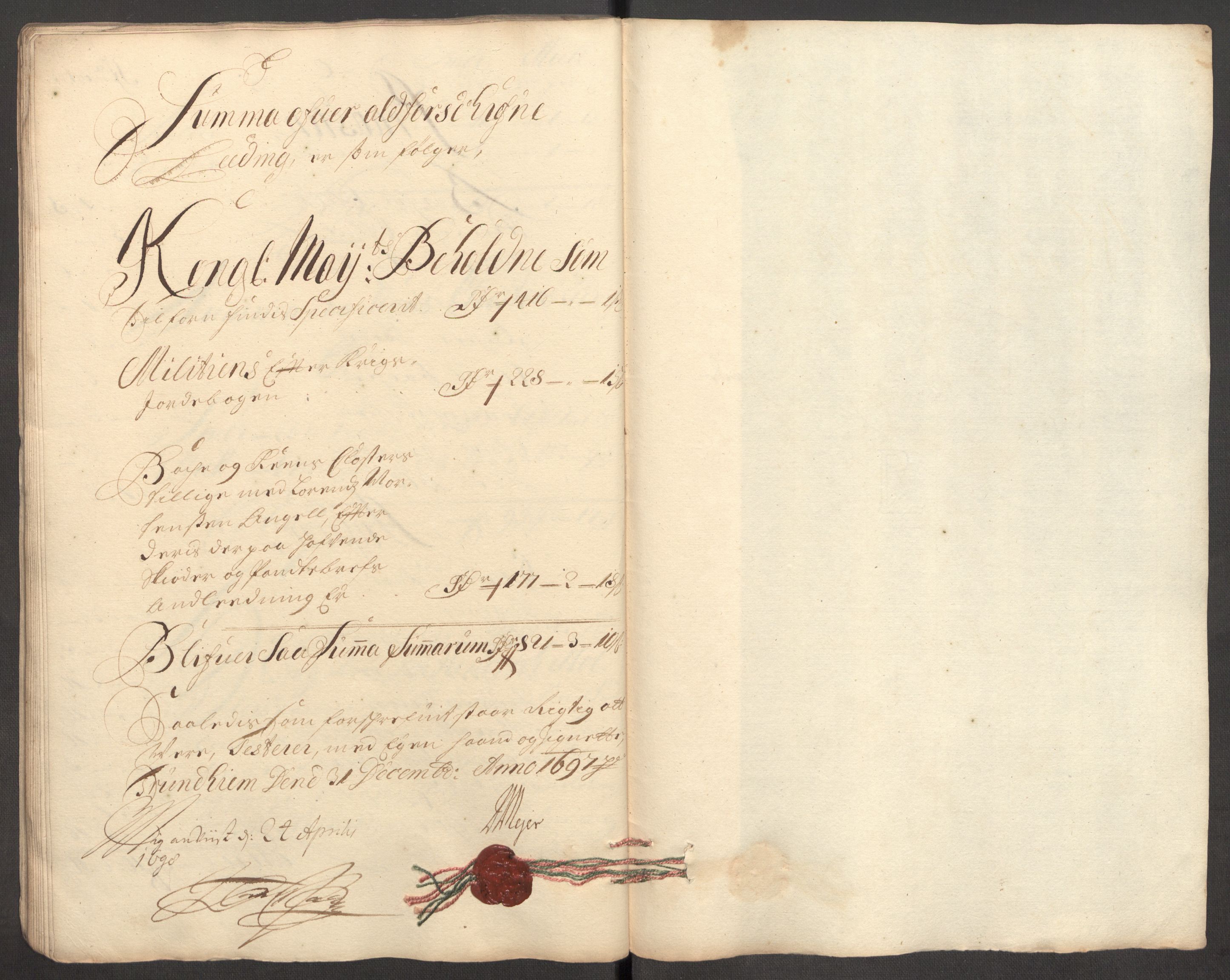 Rentekammeret inntil 1814, Reviderte regnskaper, Fogderegnskap, AV/RA-EA-4092/R62/L4189: Fogderegnskap Stjørdal og Verdal, 1697, s. 49