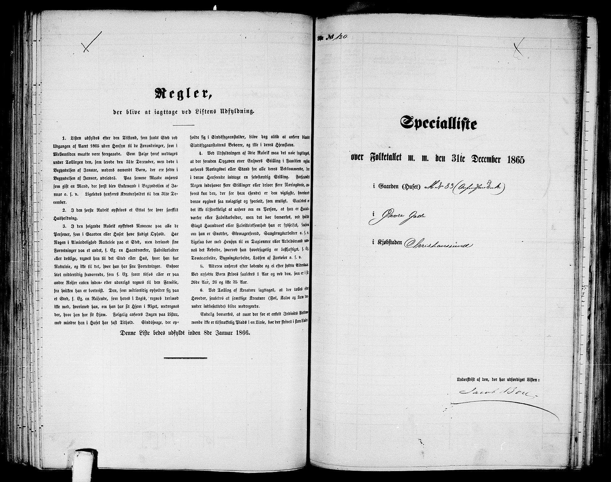 RA, Folketelling 1865 for 1503B Kristiansund prestegjeld, Kristiansund kjøpstad, 1865, s. 248