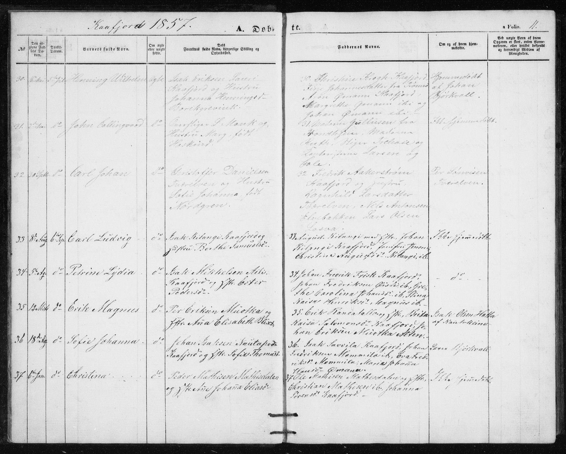 Alta sokneprestkontor, AV/SATØ-S-1338/H/Hb/L0002.klokk: Klokkerbok nr. 2, 1856-1880, s. 11