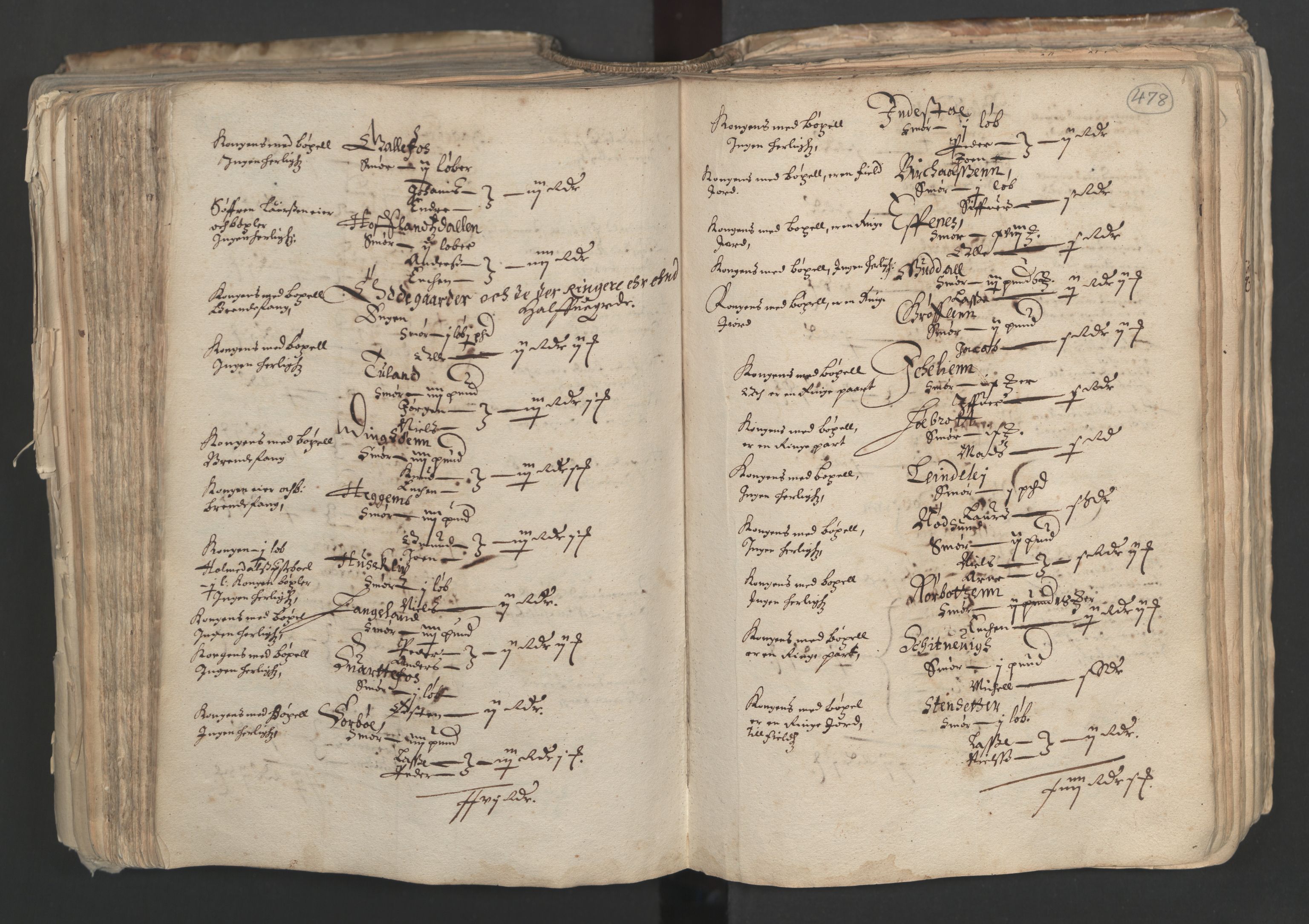 Rentekammeret inntil 1814, Realistisk ordnet avdeling, AV/RA-EA-4070/L/L0024/0001: Bergen lagdømme: / [A]: Alminnelig jordebok og skattemanntall (6 dalers kontribusjonsskatt). Sunnhordland, Hardanger, Nordhordland, Voss, Indre Sogn, Ytre Sogn, Sunnfjord, Nordfjord og Sunnmøre fogderi., 1661, s. 477b-478a