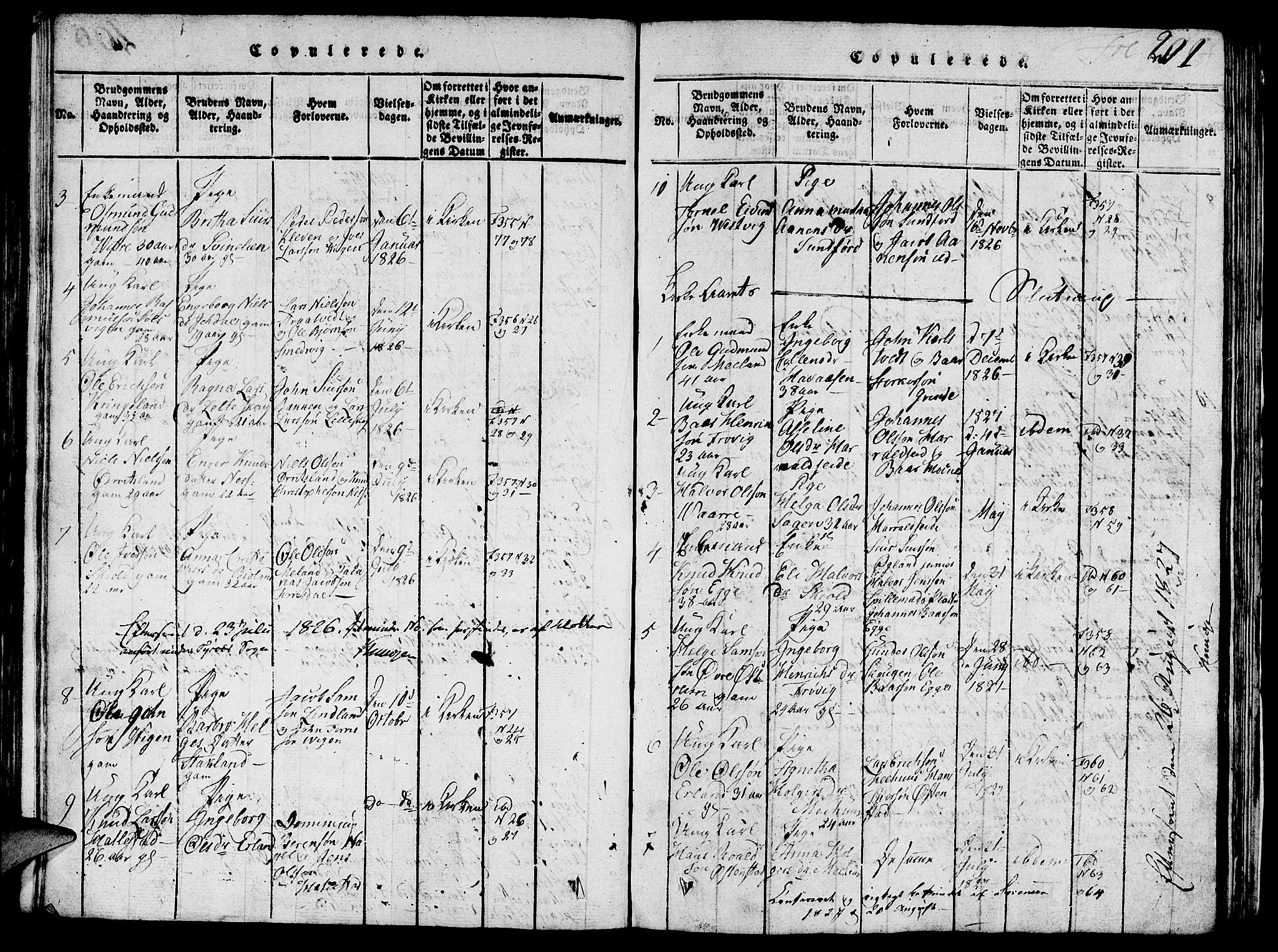 Skjold sokneprestkontor, AV/SAST-A-101847/H/Ha/Hab/L0001: Klokkerbok nr. B 1, 1815-1835, s. 201