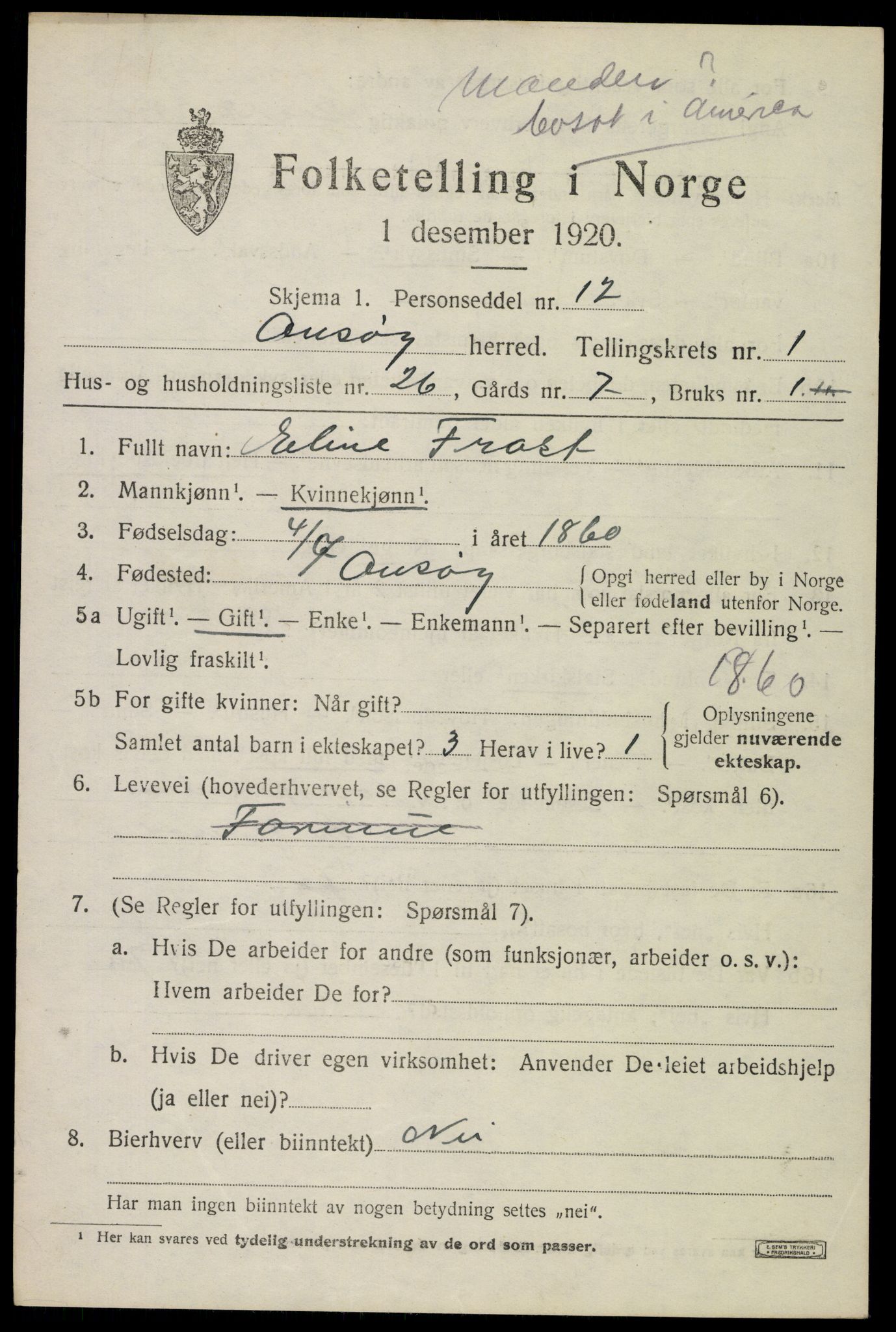 SAO, Folketelling 1920 for 0134 Onsøy herred, 1920, s. 3224