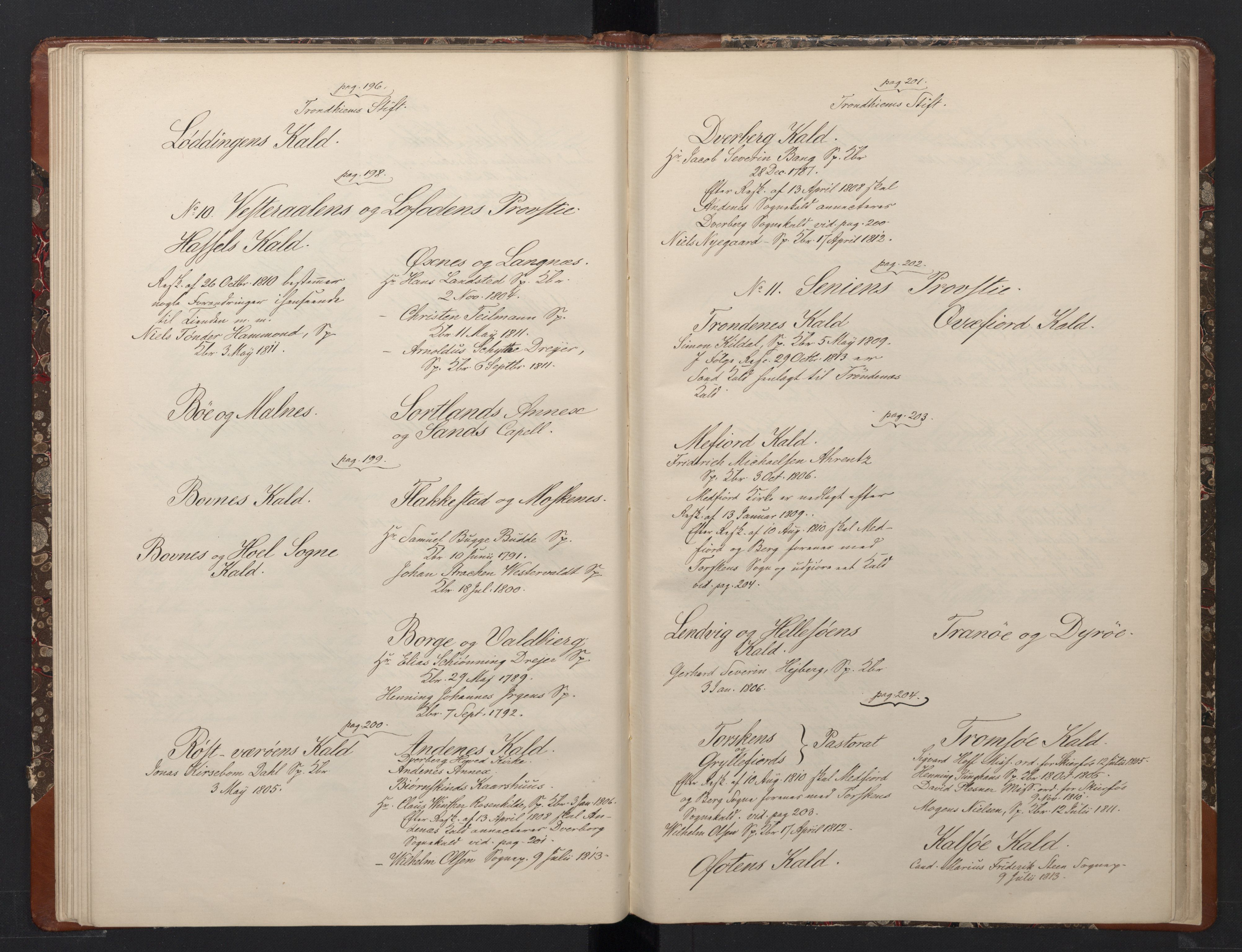 Avskriftsamlingen, AV/RA-EA-4022/F/Fa/L0103: Fortegnelse over prestekallene og over bestallinger for prester i Norge fra 2. halvdel av 18. århundre henimot året 1814, 1731-1813, s. 54