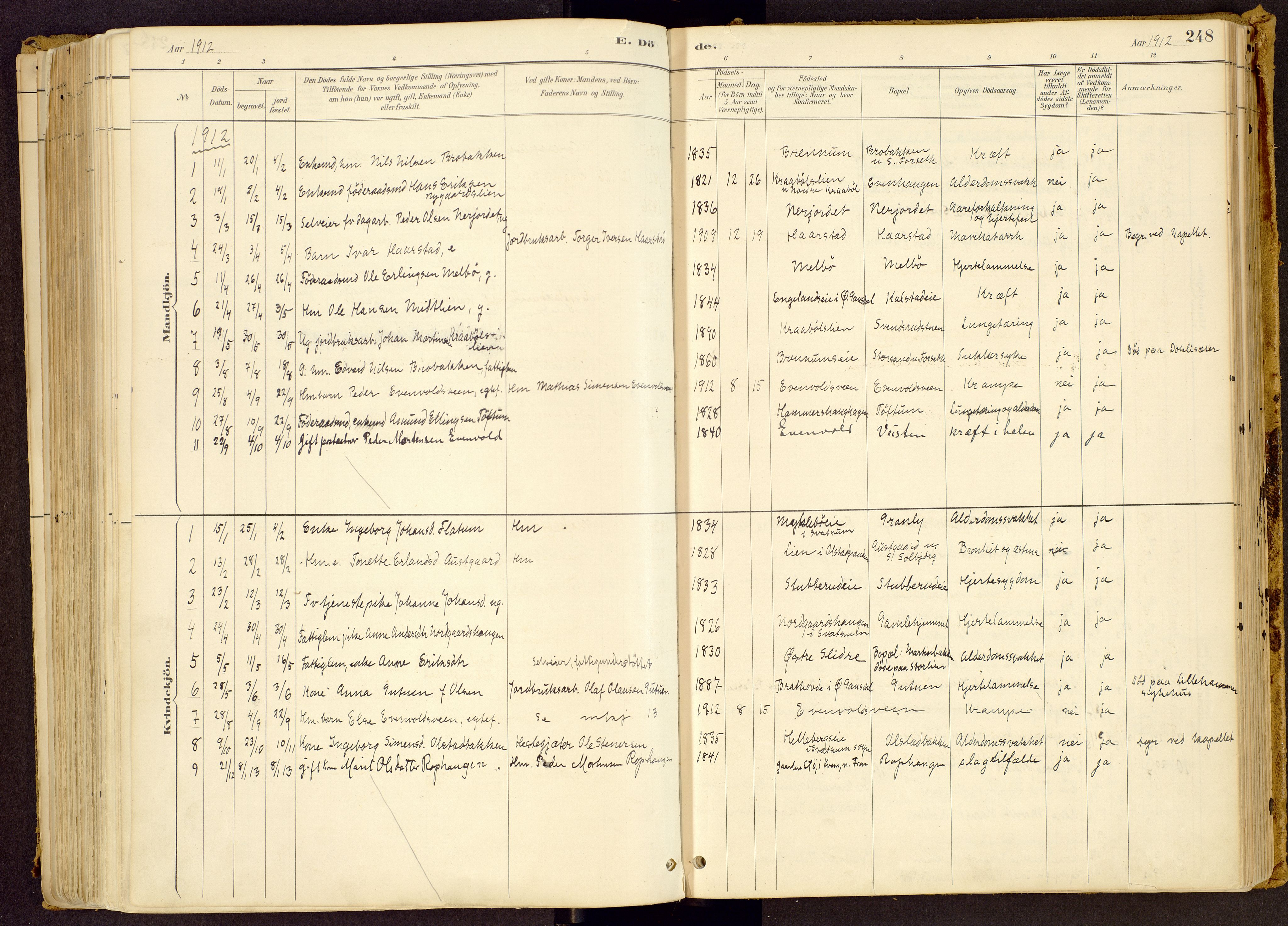Vestre Gausdal prestekontor, AV/SAH-PREST-094/H/Ha/Haa/L0001: Ministerialbok nr. 1, 1887-1914, s. 248