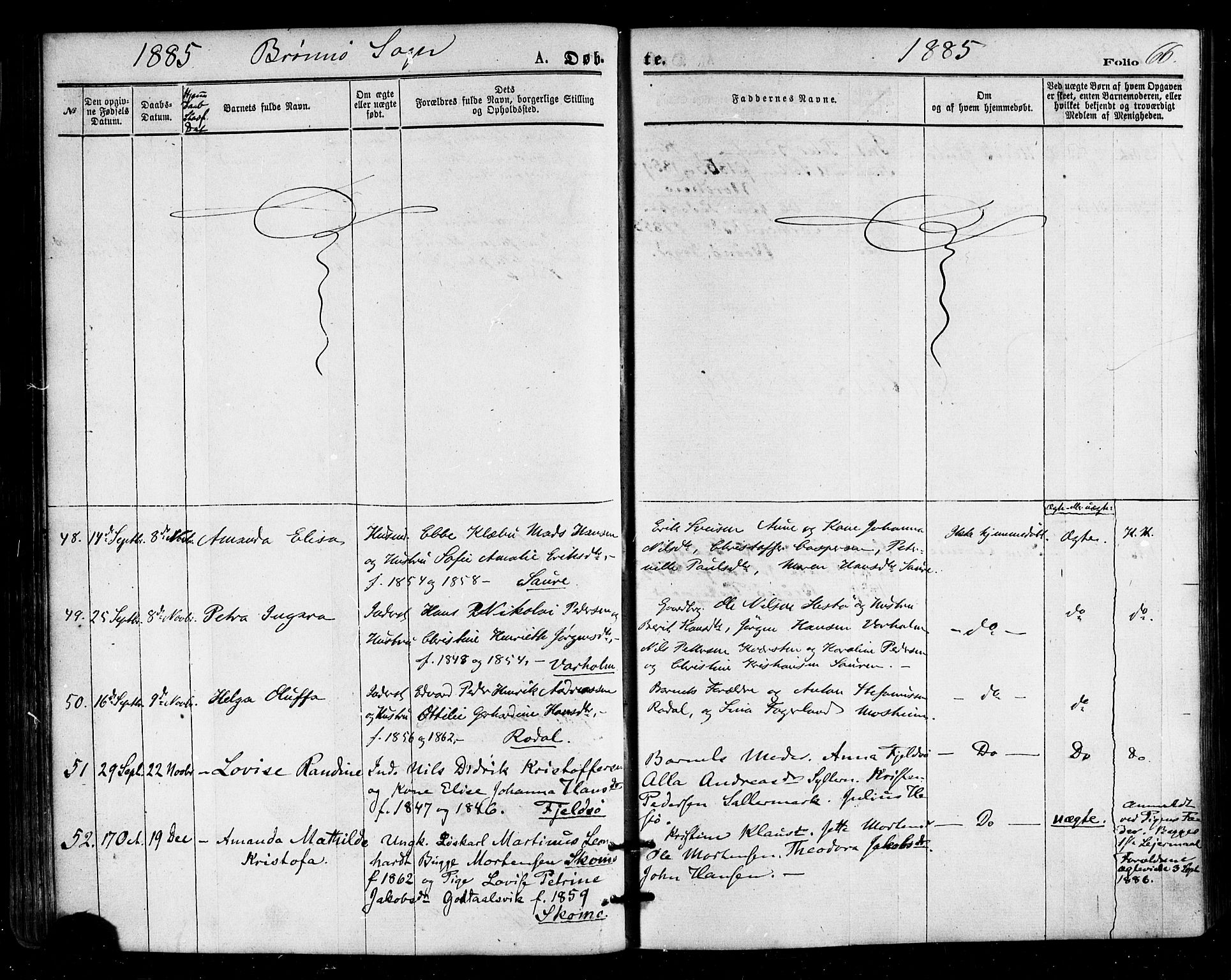 Ministerialprotokoller, klokkerbøker og fødselsregistre - Nordland, AV/SAT-A-1459/813/L0199: Ministerialbok nr. 813A09, 1875-1885, s. 66