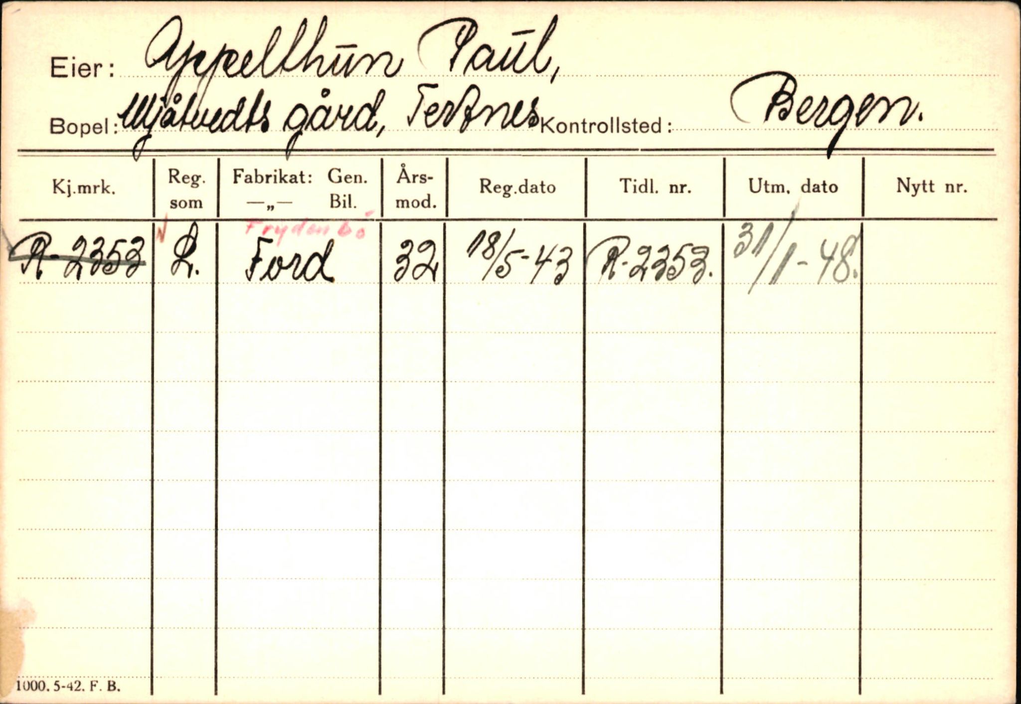 Statens vegvesen, Hordaland vegkontor, AV/SAB-A-5201/2/Ha/L0002: R-eierkort A, 1920-1971, s. 636