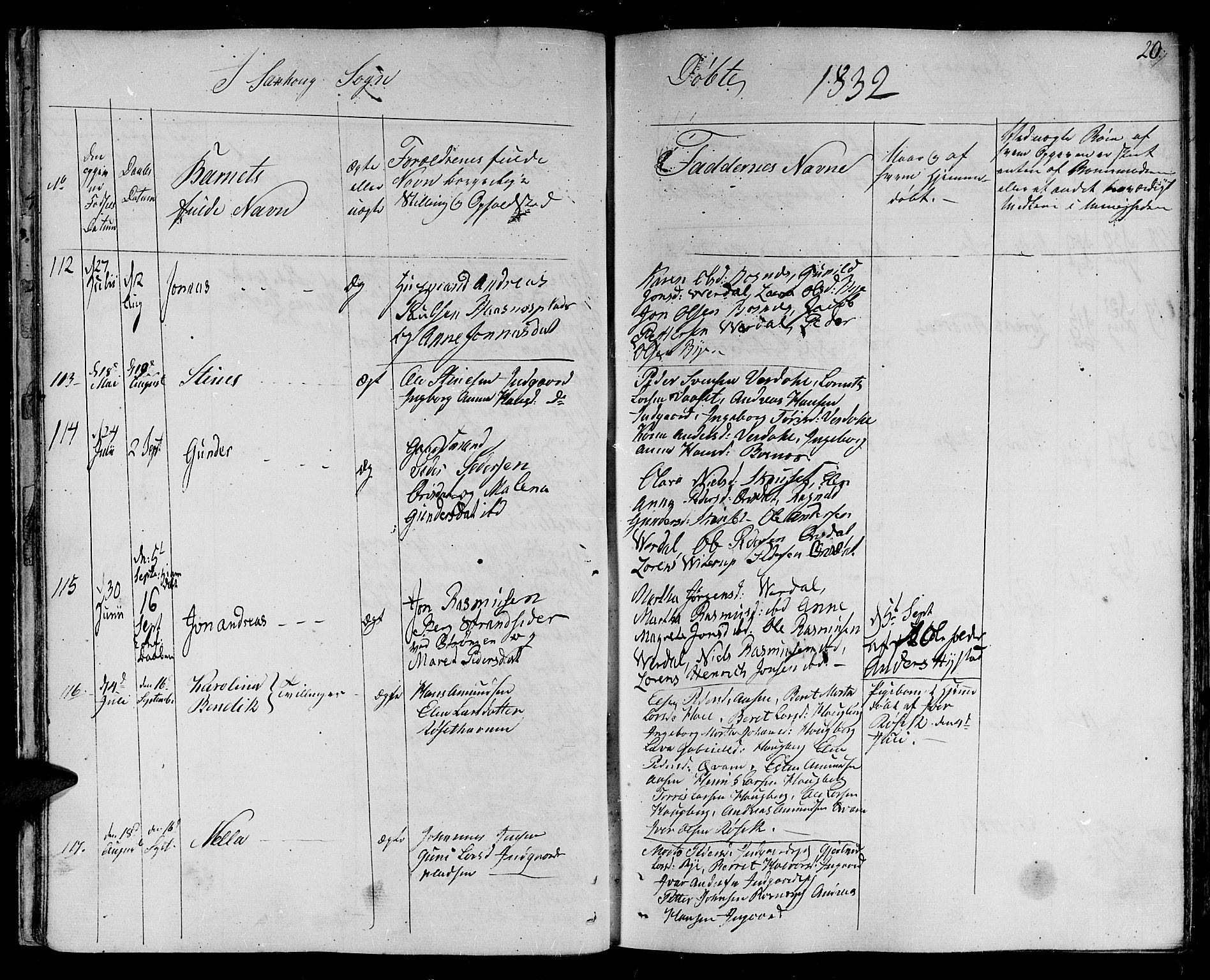 Ministerialprotokoller, klokkerbøker og fødselsregistre - Nord-Trøndelag, SAT/A-1458/730/L0277: Ministerialbok nr. 730A06 /1, 1830-1839, s. 20
