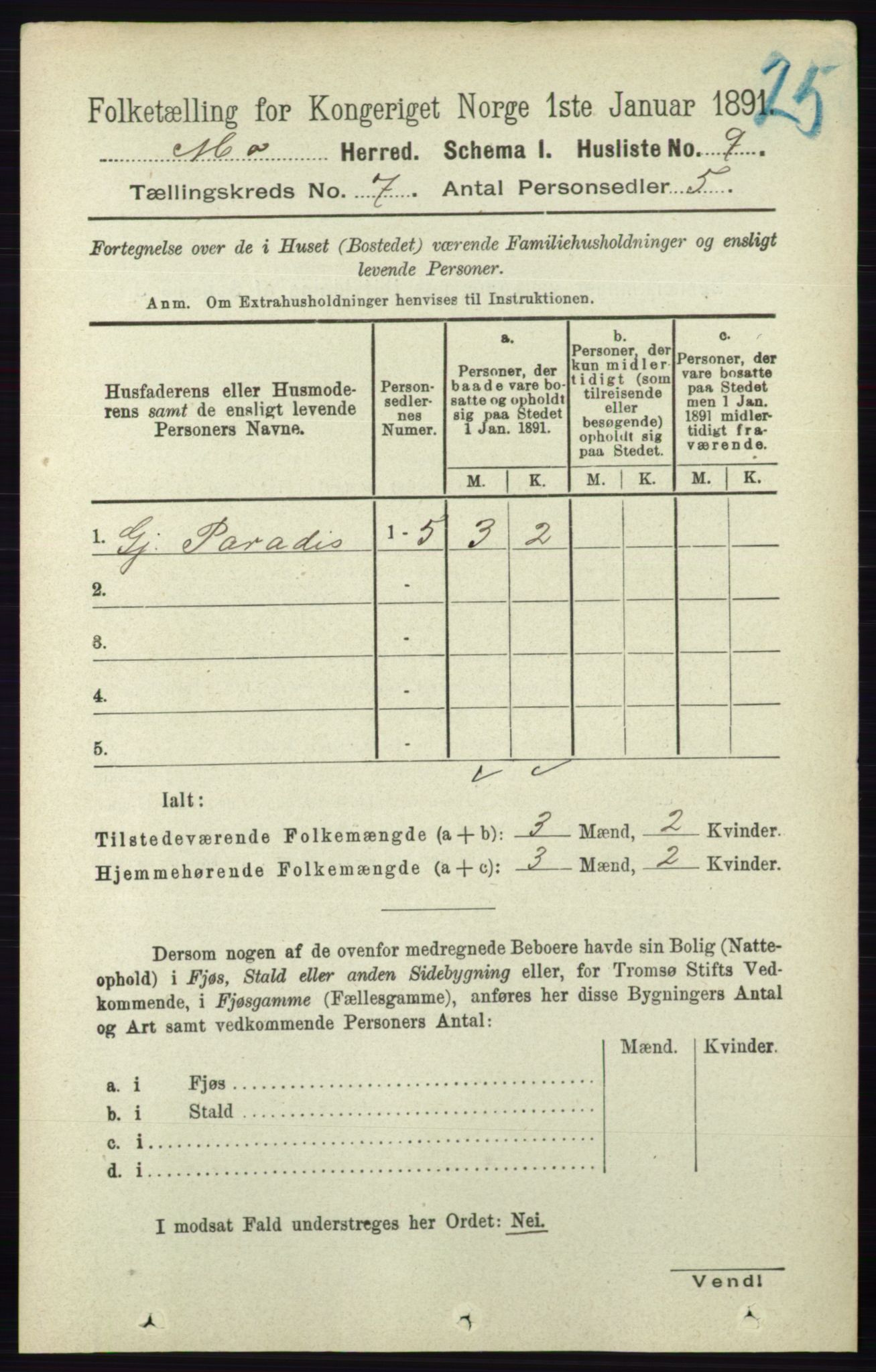 RA, Folketelling 1891 for 0832 Mo herred, 1891, s. 1731