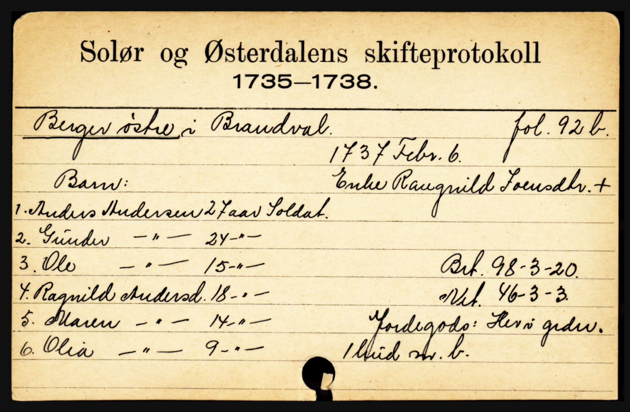 Solør og Østerdalen sorenskriveri, SAH/TING-024/J, 1716-1774, s. 303