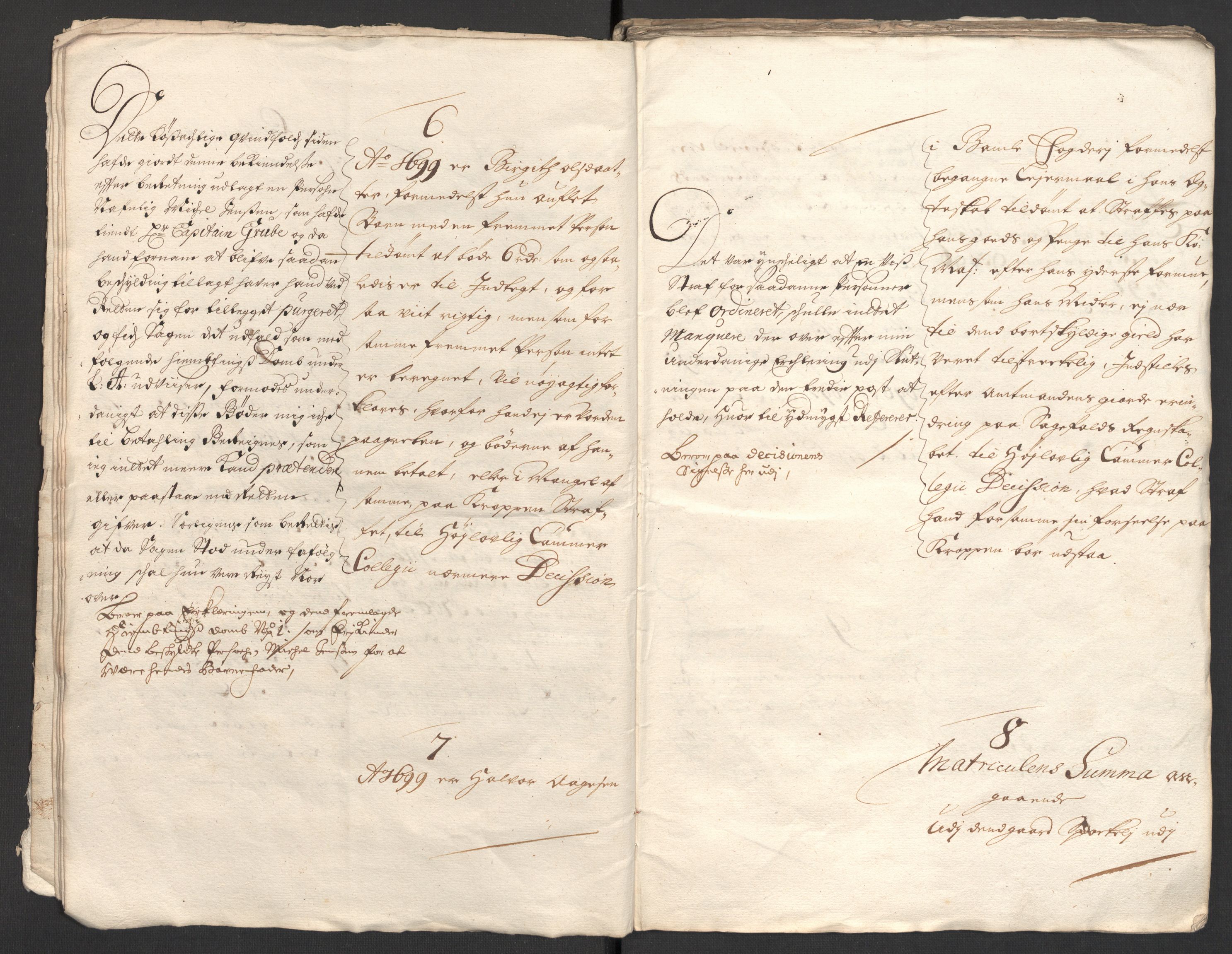 Rentekammeret inntil 1814, Reviderte regnskaper, Fogderegnskap, AV/RA-EA-4092/R36/L2102: Fogderegnskap Øvre og Nedre Telemark og Bamble, 1699, s. 8