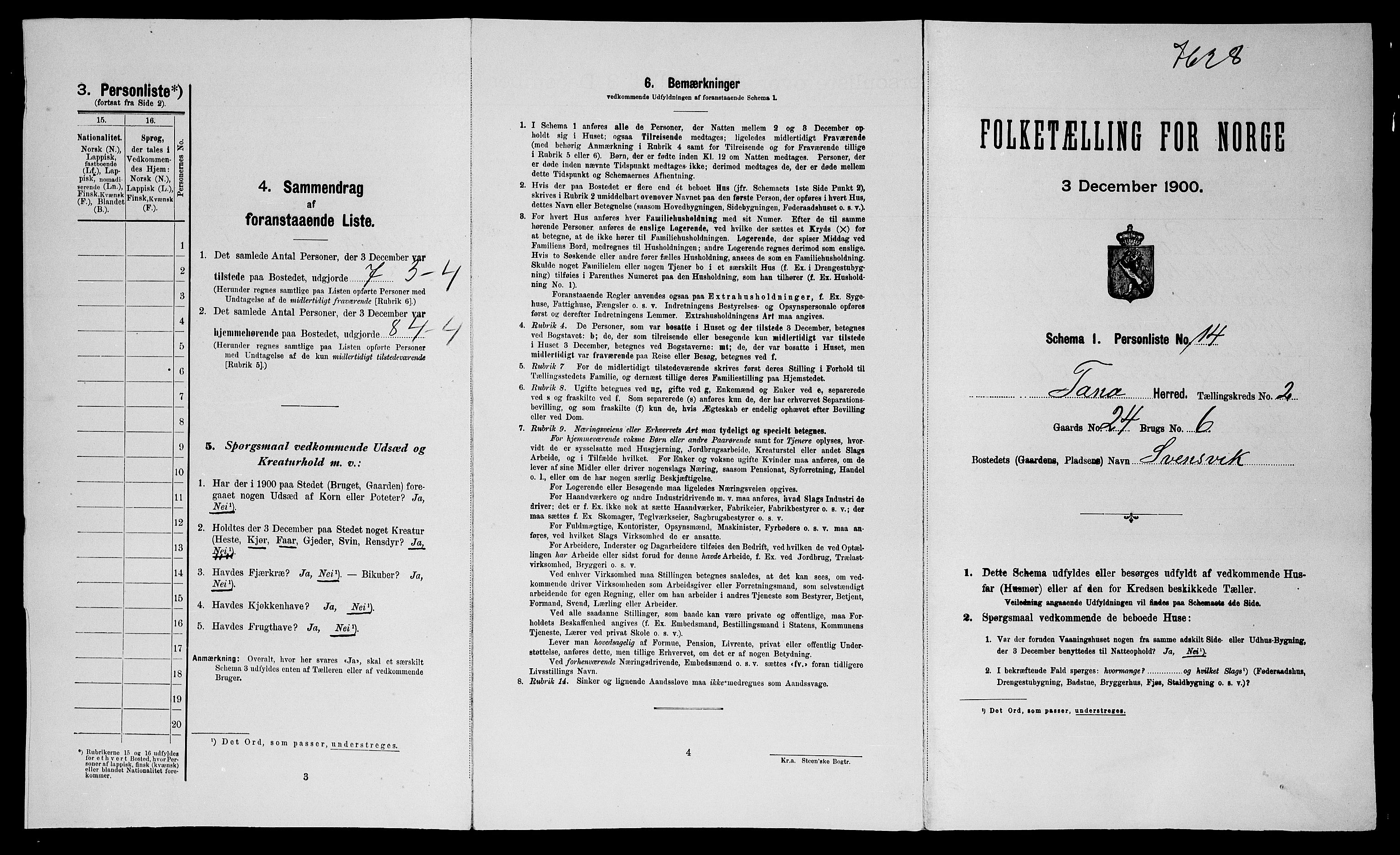 SATØ, Folketelling 1900 for 2025 Tana herred, 1900, s. 282