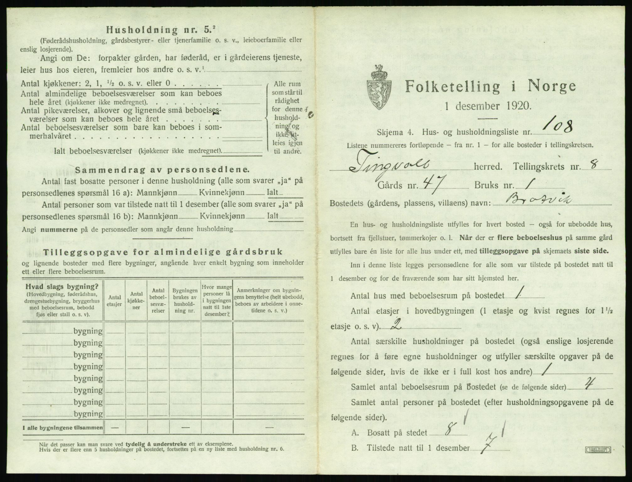 SAT, Folketelling 1920 for 1560 Tingvoll herred, 1920, s. 690