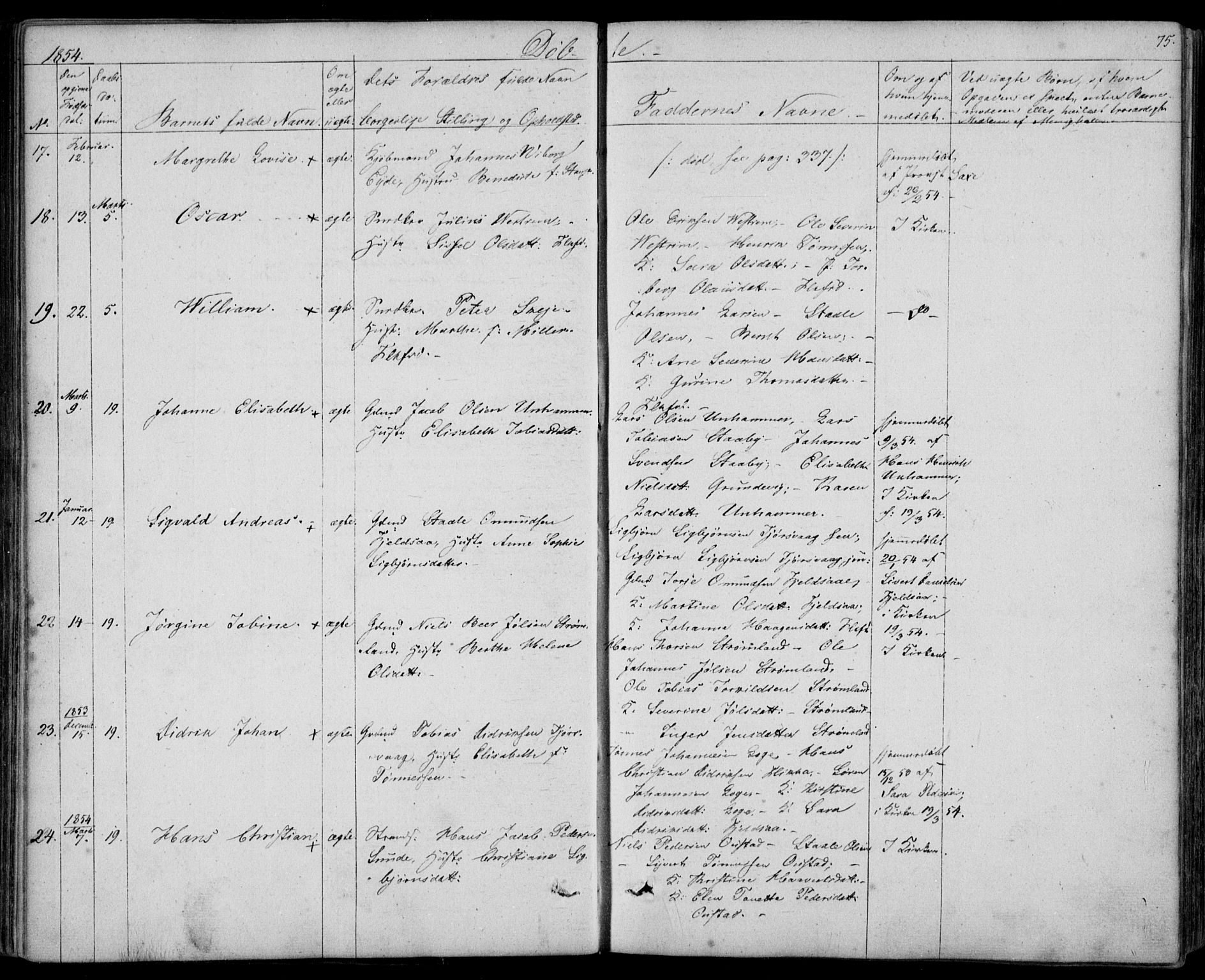 Flekkefjord sokneprestkontor, AV/SAK-1111-0012/F/Fb/Fbc/L0005: Klokkerbok nr. B 5, 1846-1866, s. 75