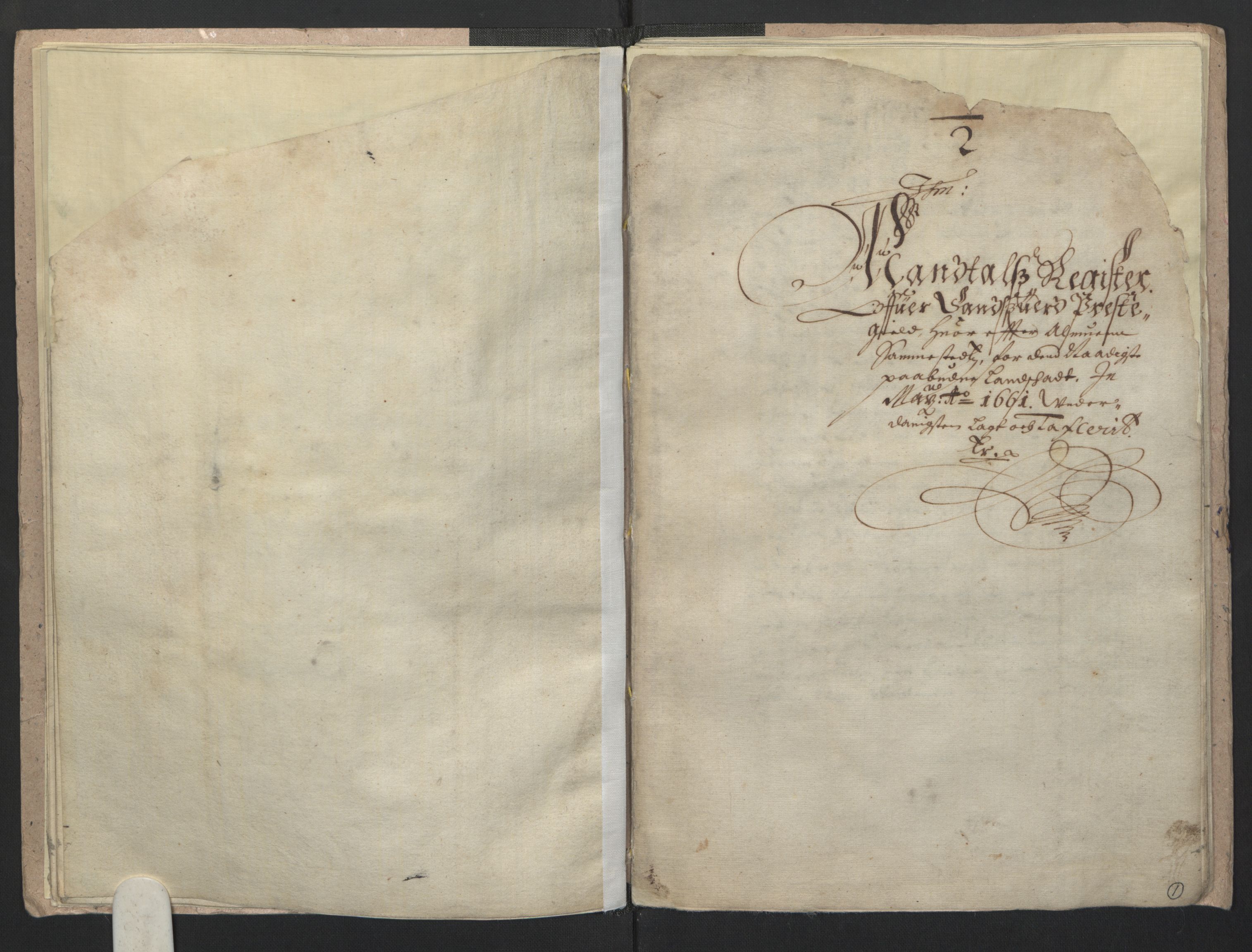 Rentekammeret inntil 1814, Realistisk ordnet avdeling, AV/RA-EA-4070/L/L0016/0009: Tønsberg lagdømme. Eiker, Modum, Sigdal og Sandsvær: / Skattemanntall over Eiker, Sandsvær, Modum og Sigdal, 1661, s. 1a