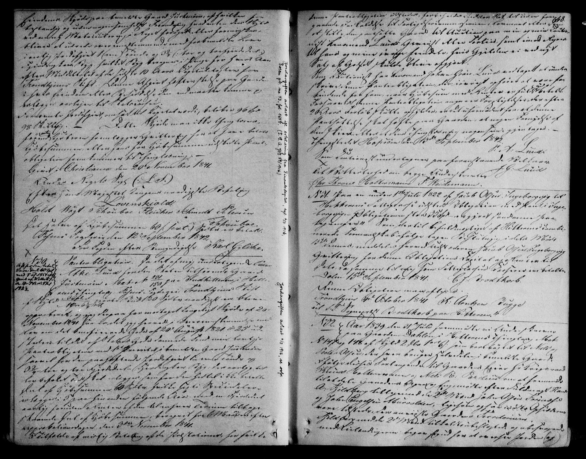 Fosen sorenskriveri, AV/SAT-A-1107/1/2/2C/L0010: Pantebok nr. 7, 1842-1847, s. 68