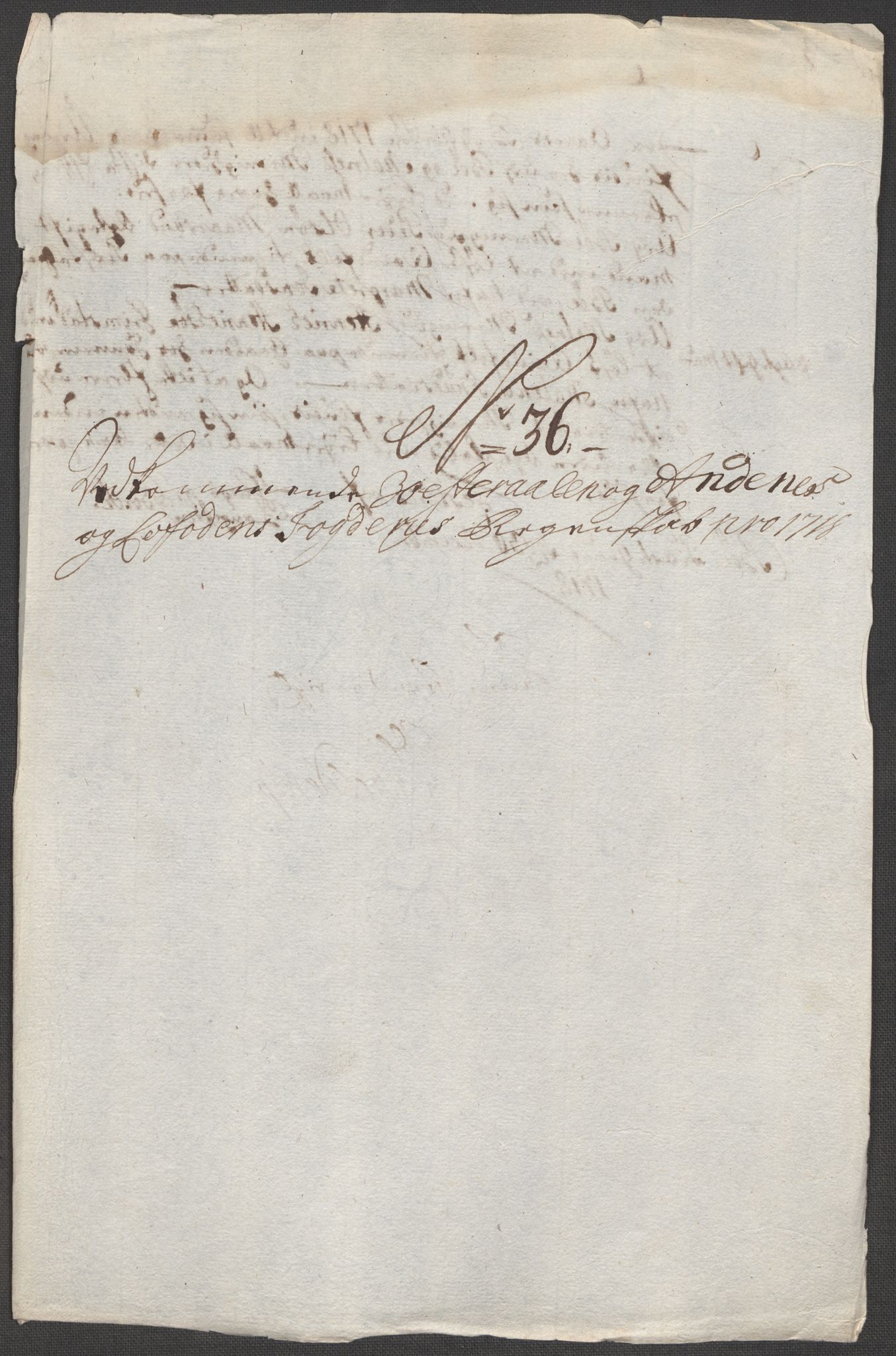 Rentekammeret inntil 1814, Reviderte regnskaper, Fogderegnskap, AV/RA-EA-4092/R67/L4684: Fogderegnskap Vesterålen, Andenes og Lofoten, 1718, s. 279