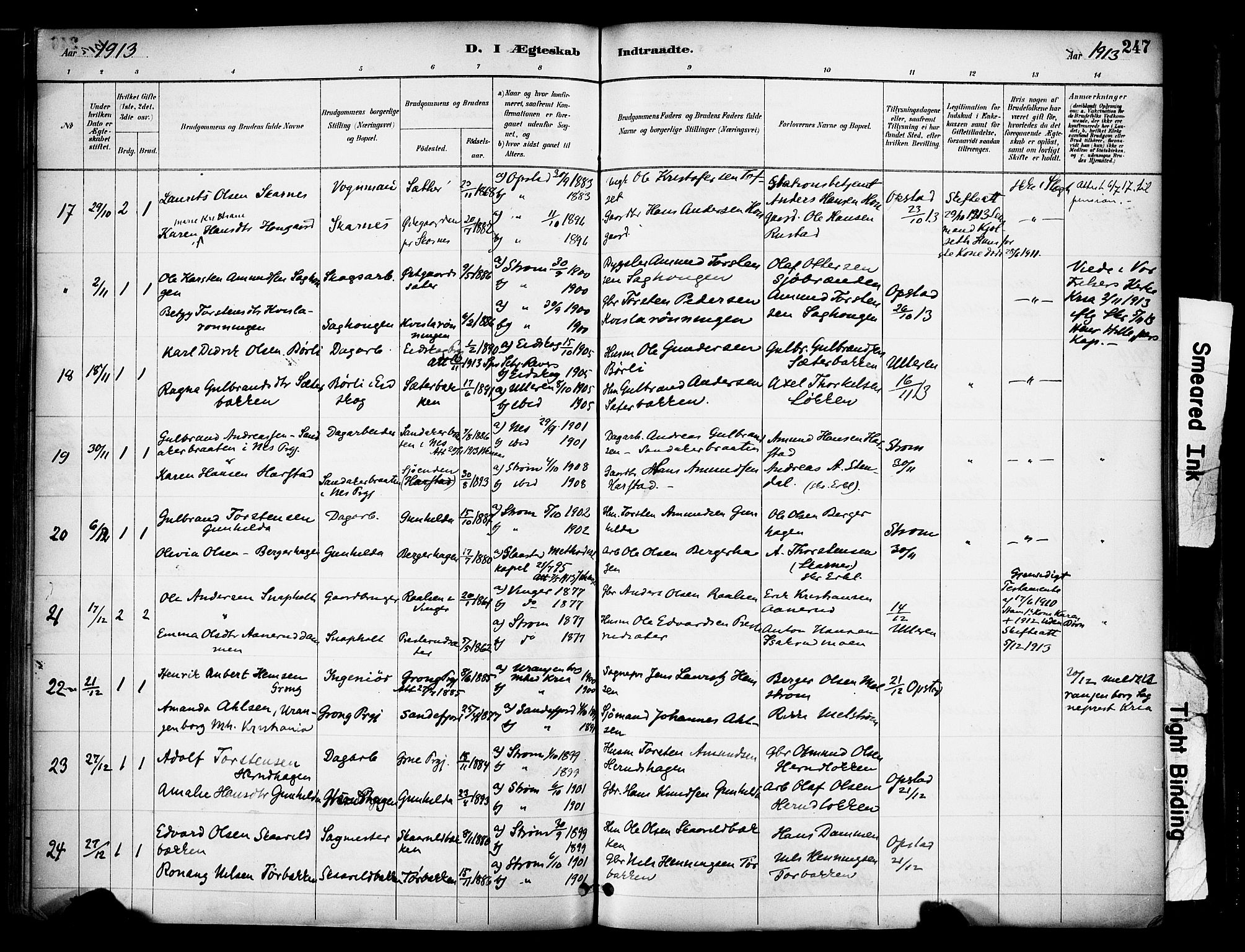 Sør-Odal prestekontor, SAH/PREST-030/H/Ha/Haa/L0007: Ministerialbok nr. 7, 1886-1925, s. 247