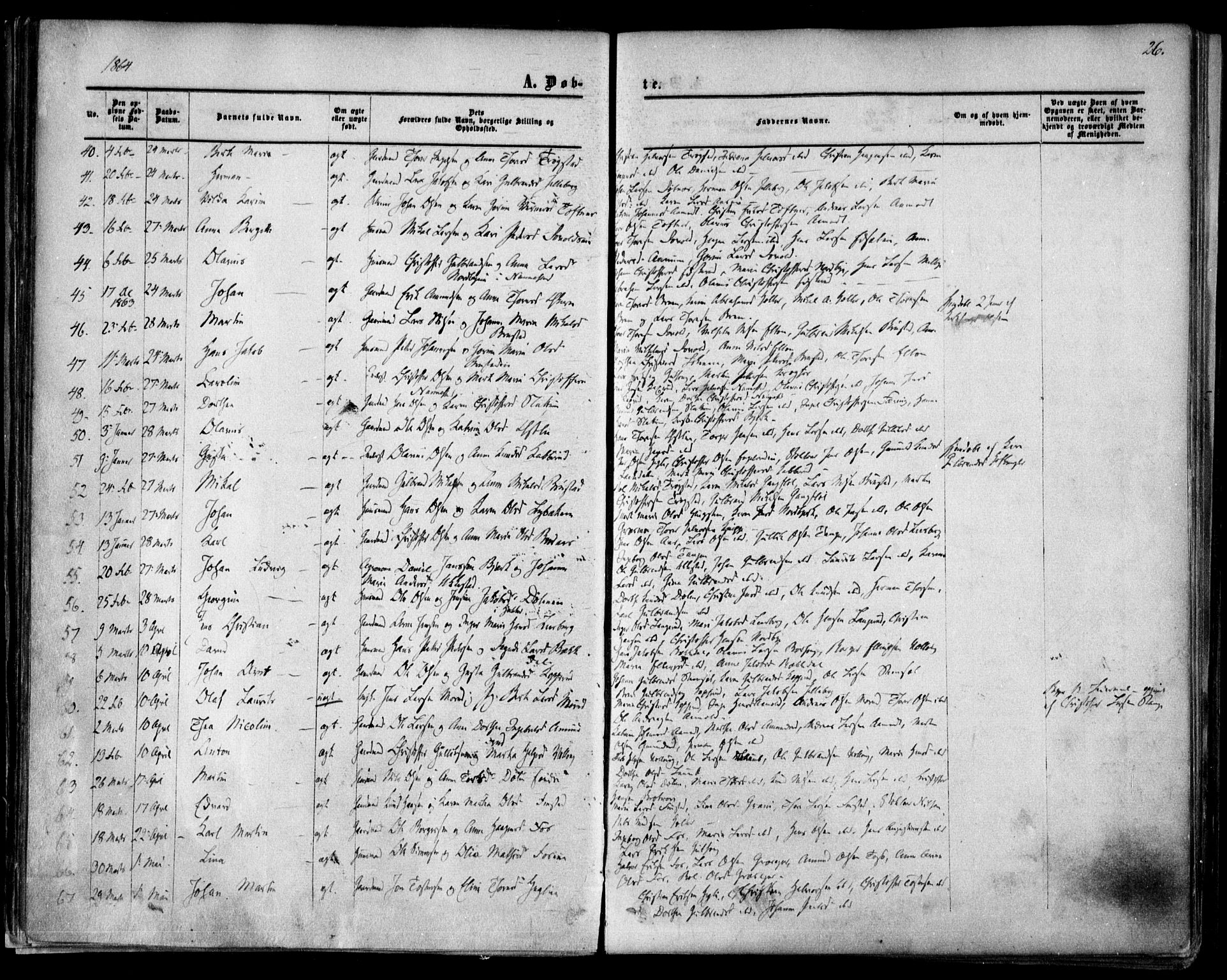 Nannestad prestekontor Kirkebøker, AV/SAO-A-10414a/F/Fa/L0012: Ministerialbok nr. I 12, 1860-1872, s. 26