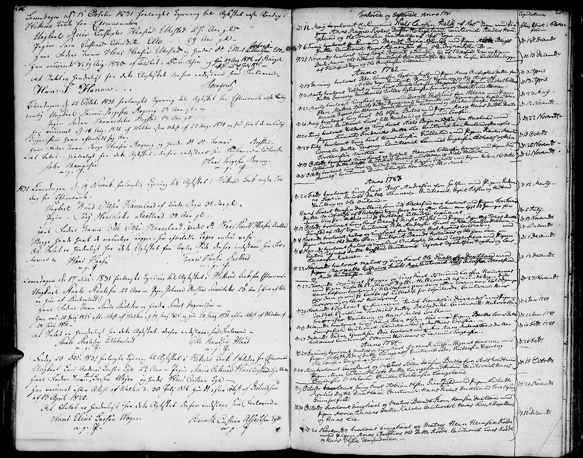 Flekkefjord sokneprestkontor, AV/SAK-1111-0012/F/Fa/Fab/L0002: Ministerialbok nr. A 2, 1781-1832, s. 246-247