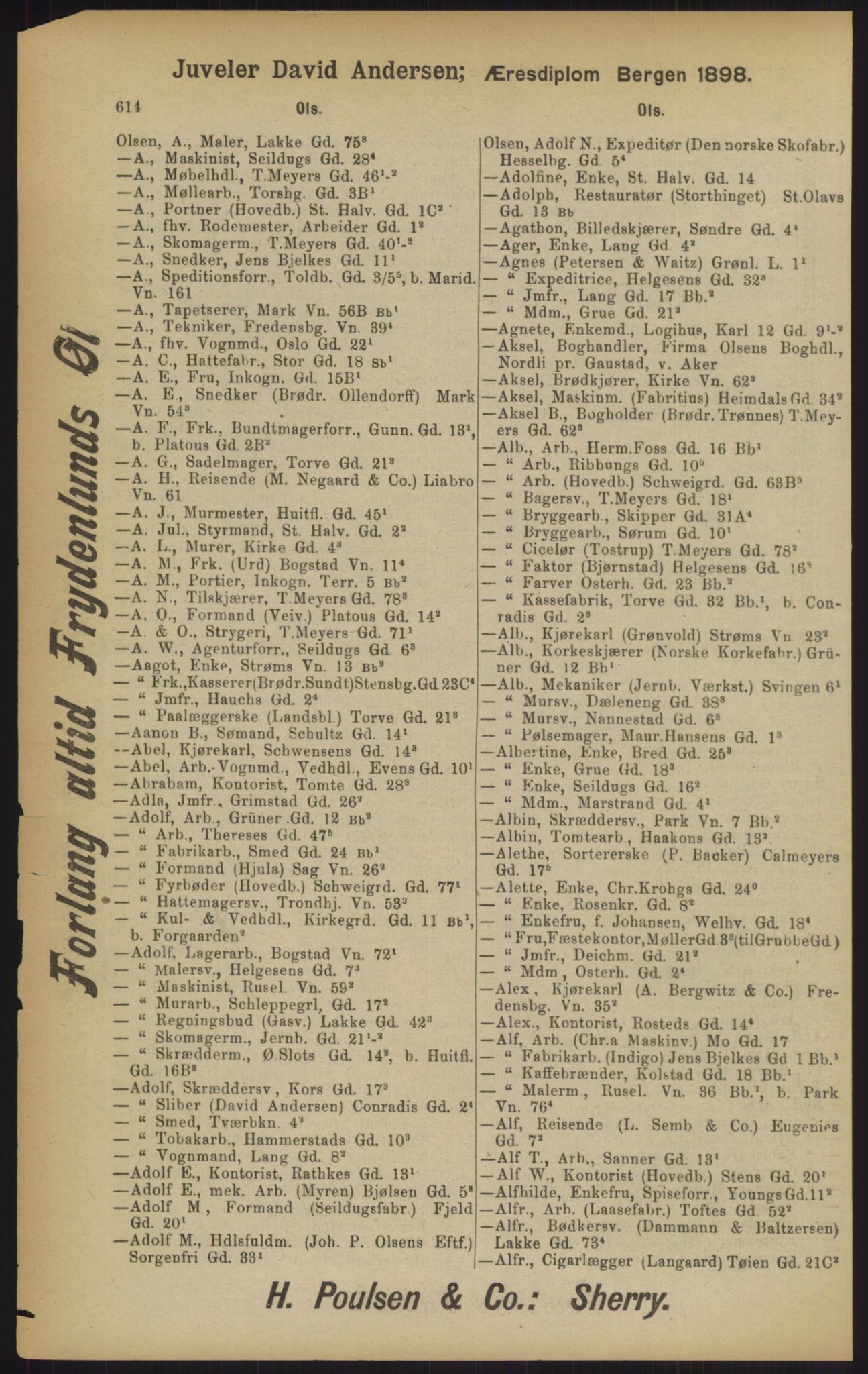 Kristiania/Oslo adressebok, PUBL/-, 1902, s. 614