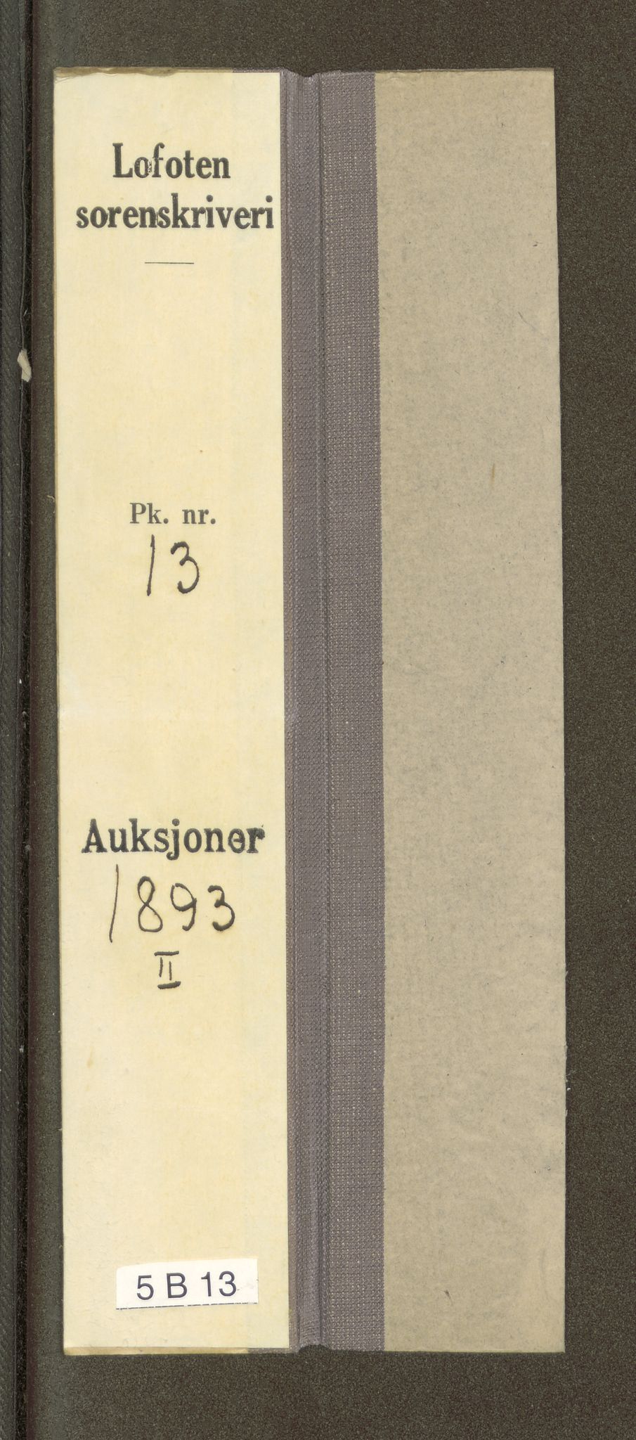 Lofoten sorenskriveri, AV/SAT-A-0017/1/5/5B/L0013: Auksjonsdokumenter, 1893, s. 1