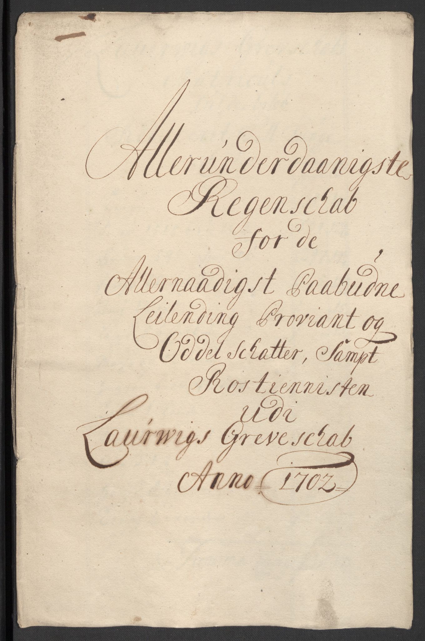 Rentekammeret inntil 1814, Reviderte regnskaper, Fogderegnskap, RA/EA-4092/R33/L1977: Fogderegnskap Larvik grevskap, 1702-1703, s. 14