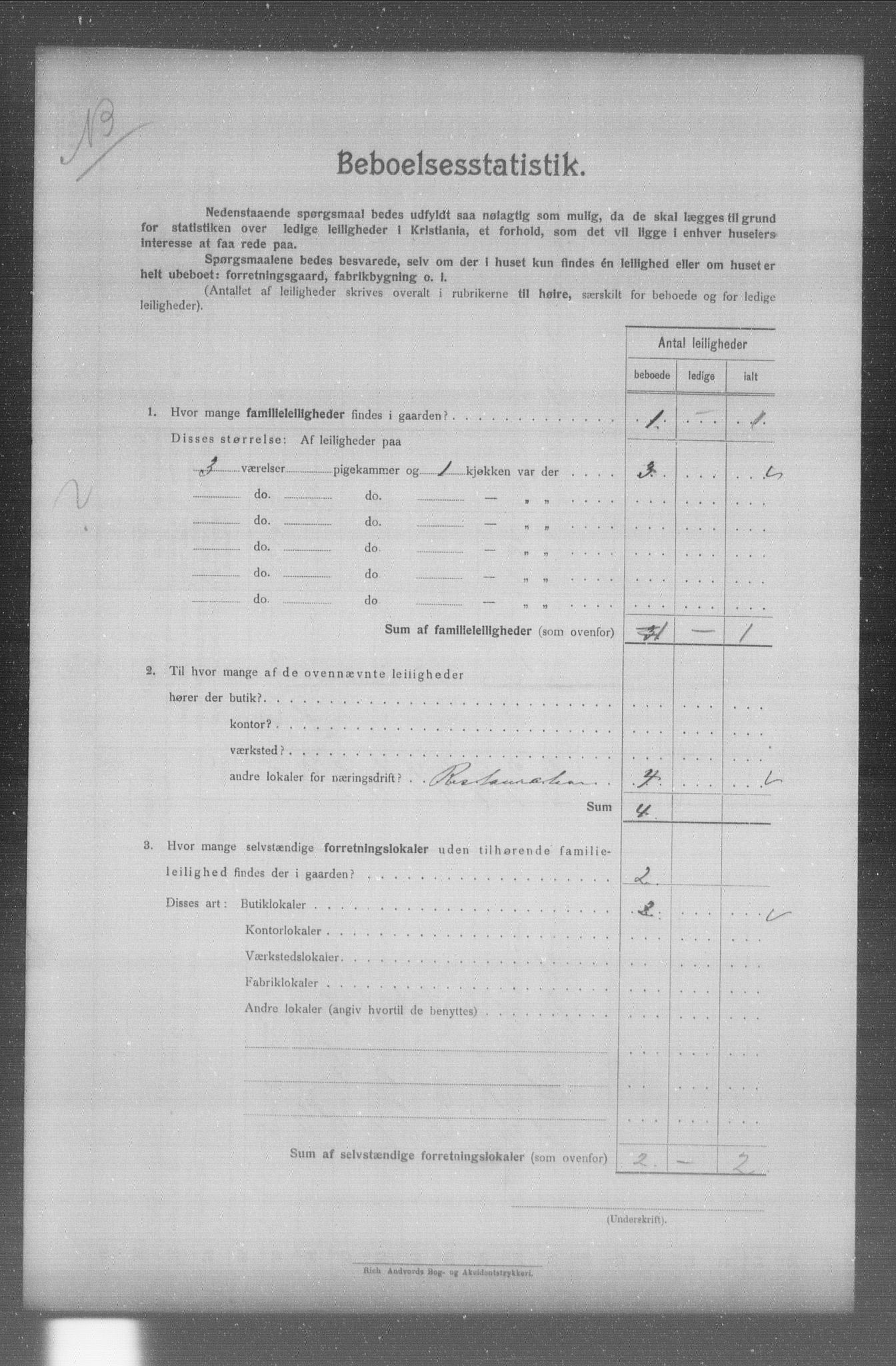 OBA, Kommunal folketelling 31.12.1904 for Kristiania kjøpstad, 1904, s. 8911