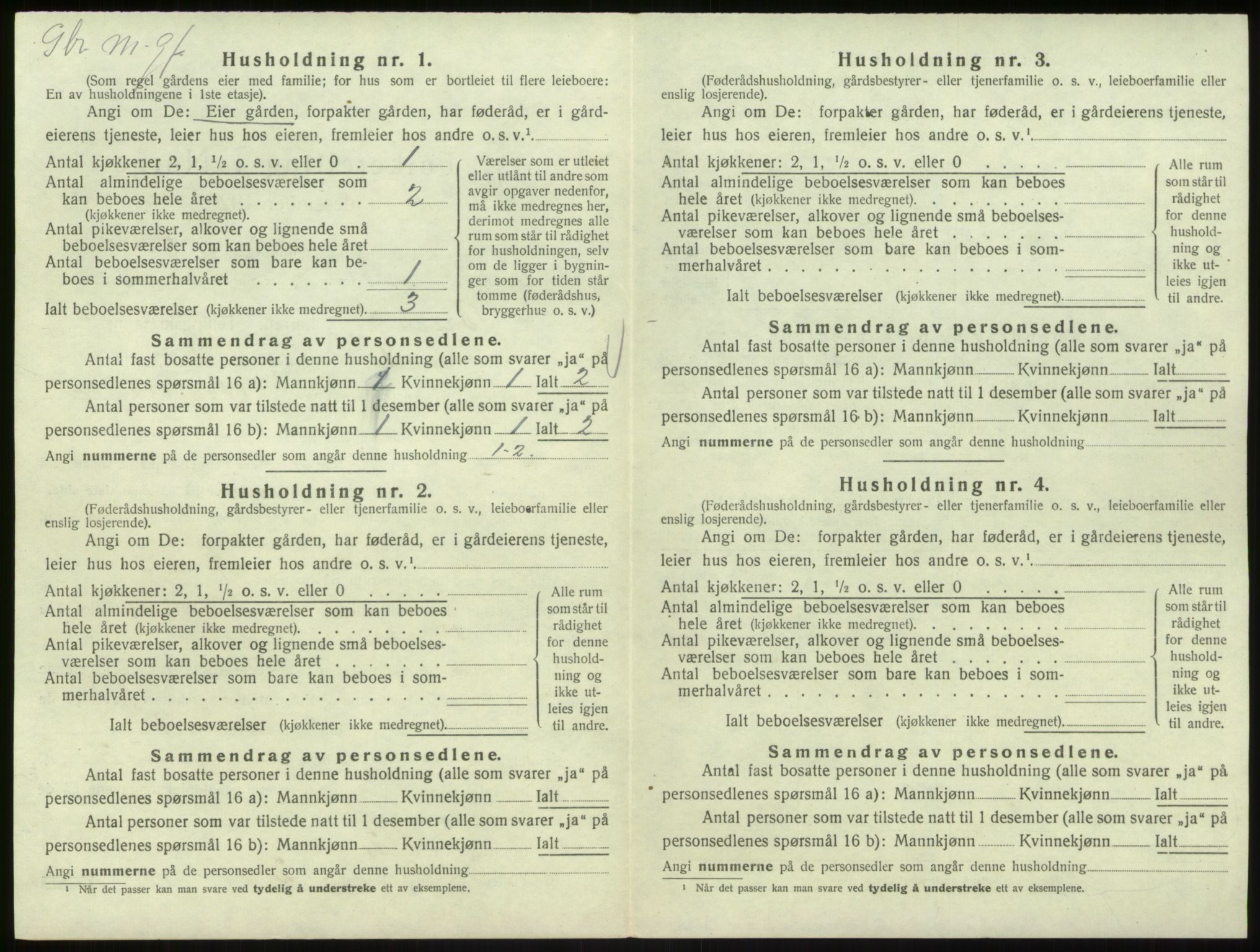 SAB, Folketelling 1920 for 1251 Bruvik herred, 1920, s. 243