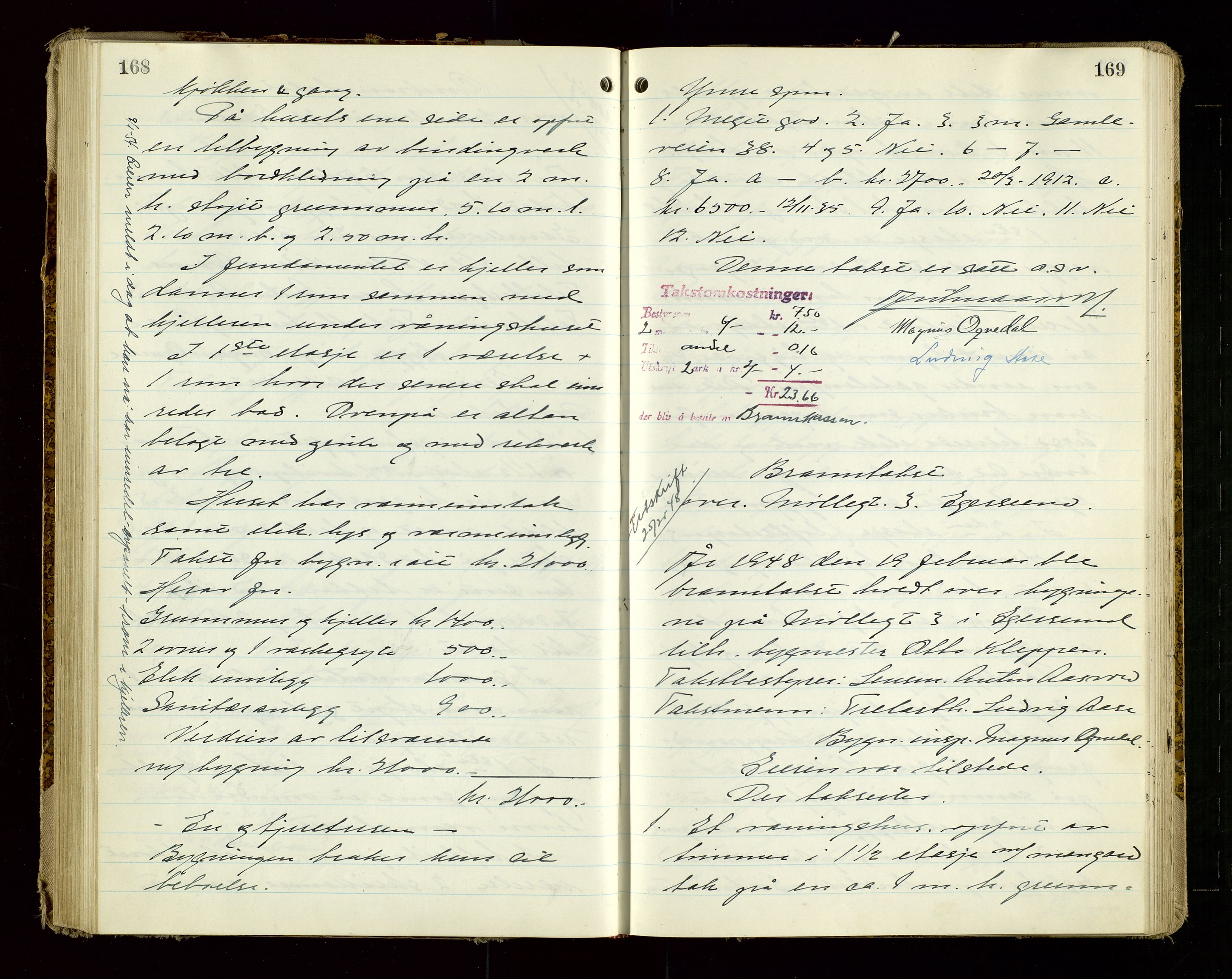 Eigersund lensmannskontor, AV/SAST-A-100171/God/L0013: "Branntakstprotokoll", 1944-1951, s. 168-169