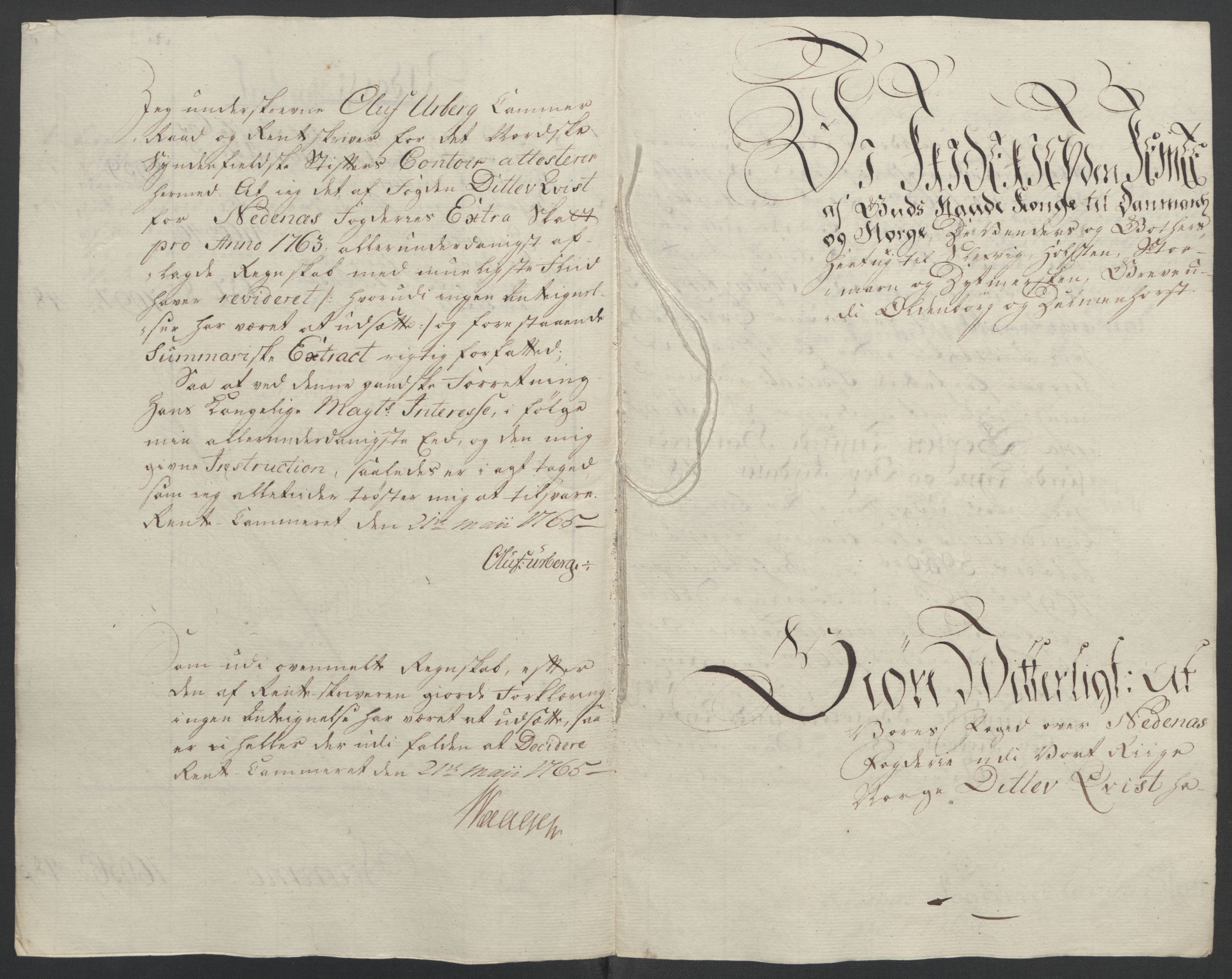 Rentekammeret inntil 1814, Reviderte regnskaper, Fogderegnskap, RA/EA-4092/R39/L2424: Ekstraskatten Nedenes, 1762-1767, s. 30