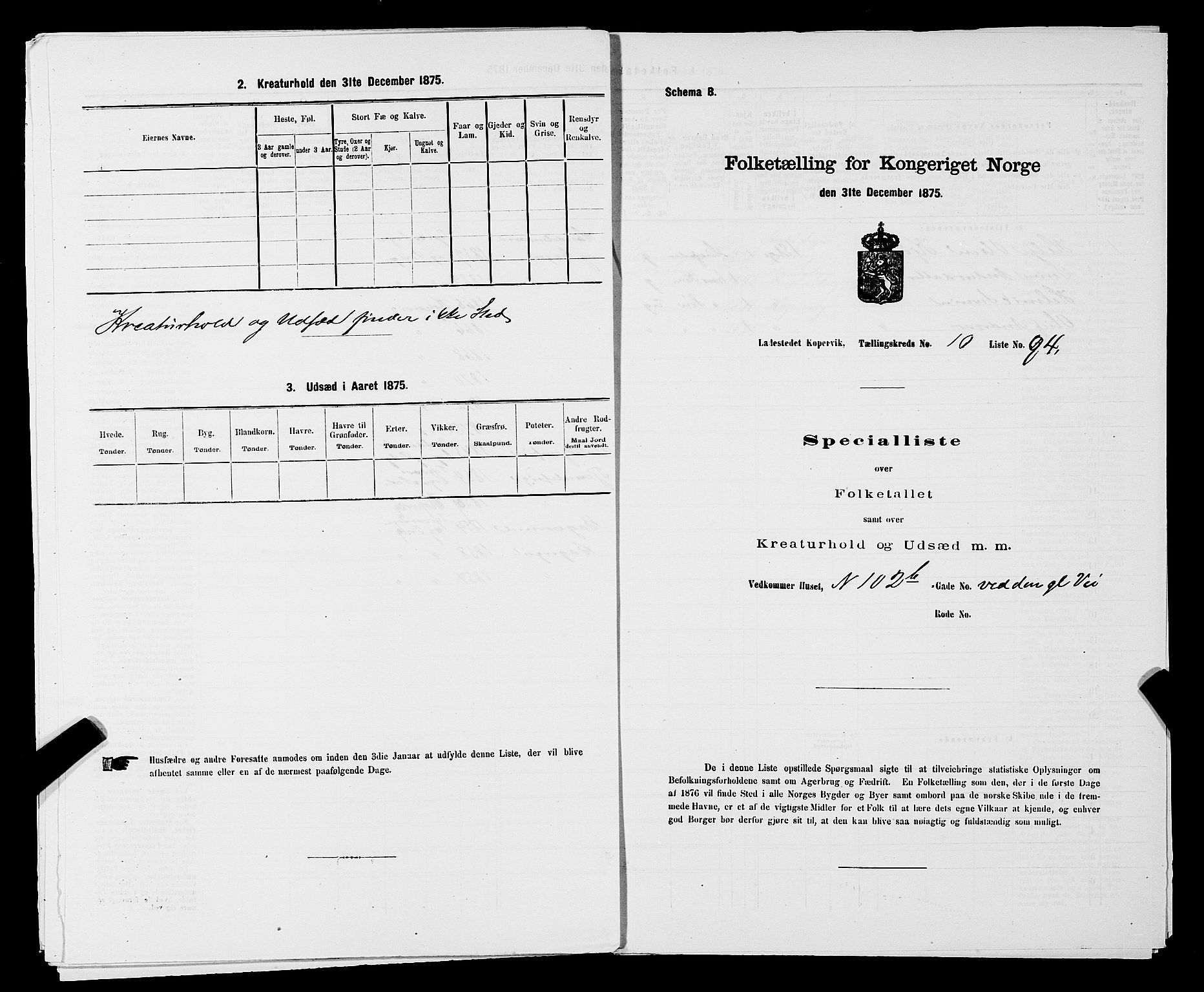 SAST, Folketelling 1875 for 1105B Avaldsnes prestegjeld, Kopervik ladested, 1875, s. 187