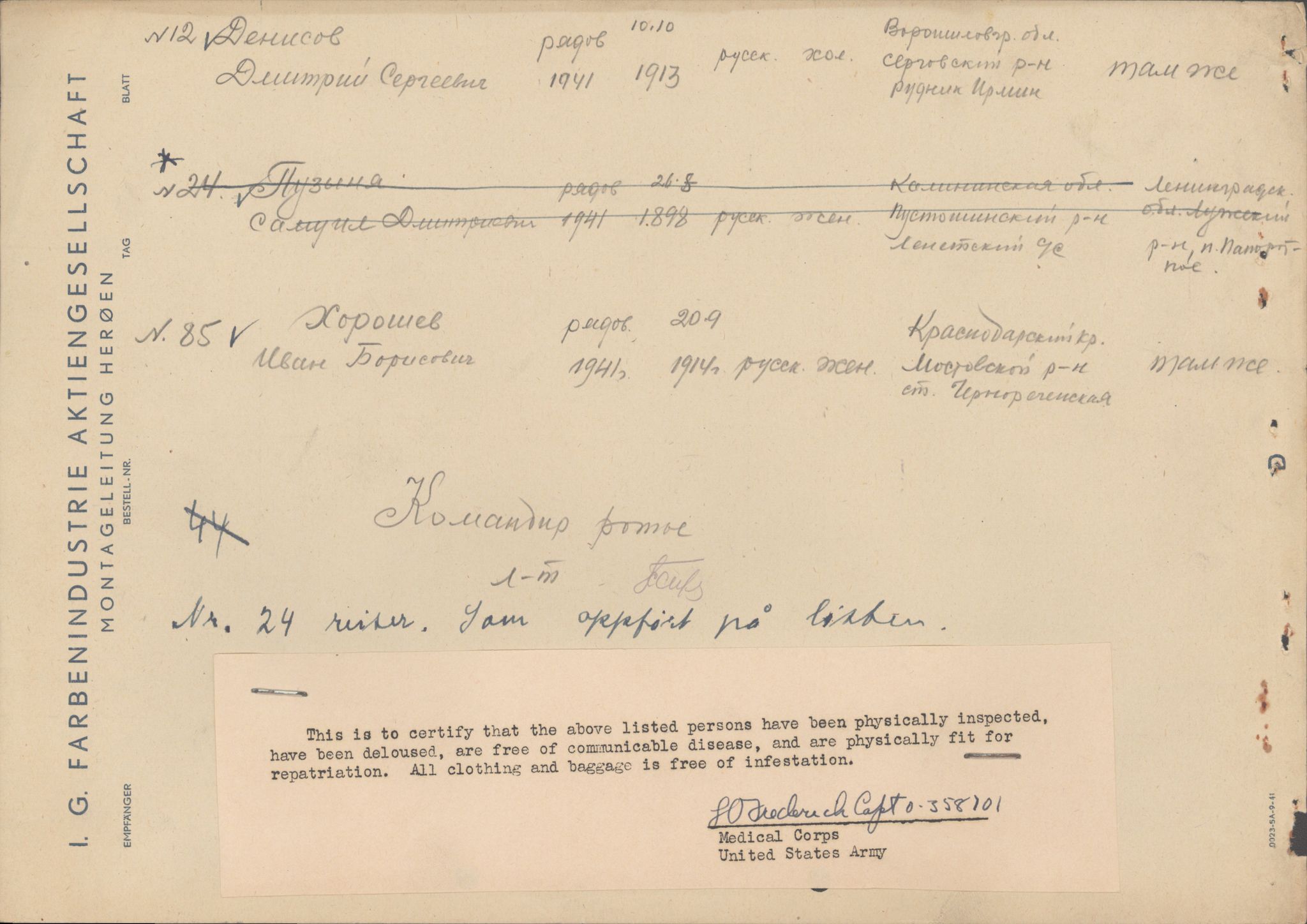 Flyktnings- og fangedirektoratet, Repatrieringskontoret, RA/S-1681/D/Db/L0021: Displaced Persons (DPs) og sivile tyskere, 1945-1948, s. 822