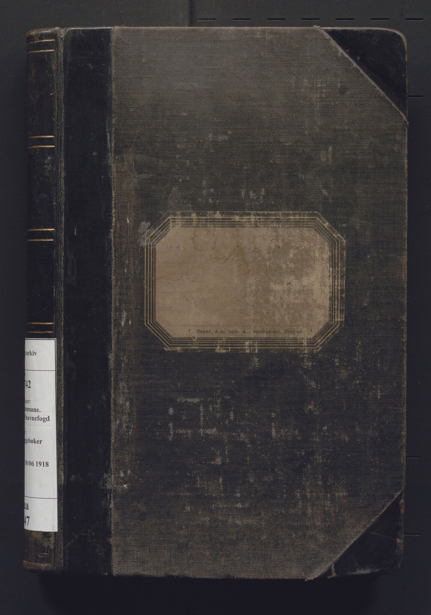 Bergen kommune. Havnekontor/havnefogd, BBA/A-0742/H/Ha/Haa/L0047: Bryggebok, 1917-1918