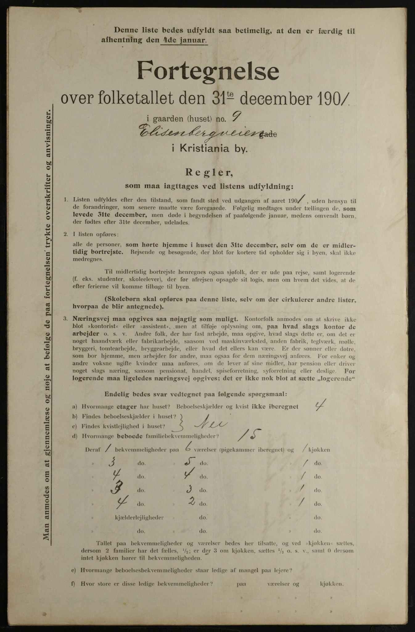 OBA, Kommunal folketelling 31.12.1901 for Kristiania kjøpstad, 1901, s. 3266