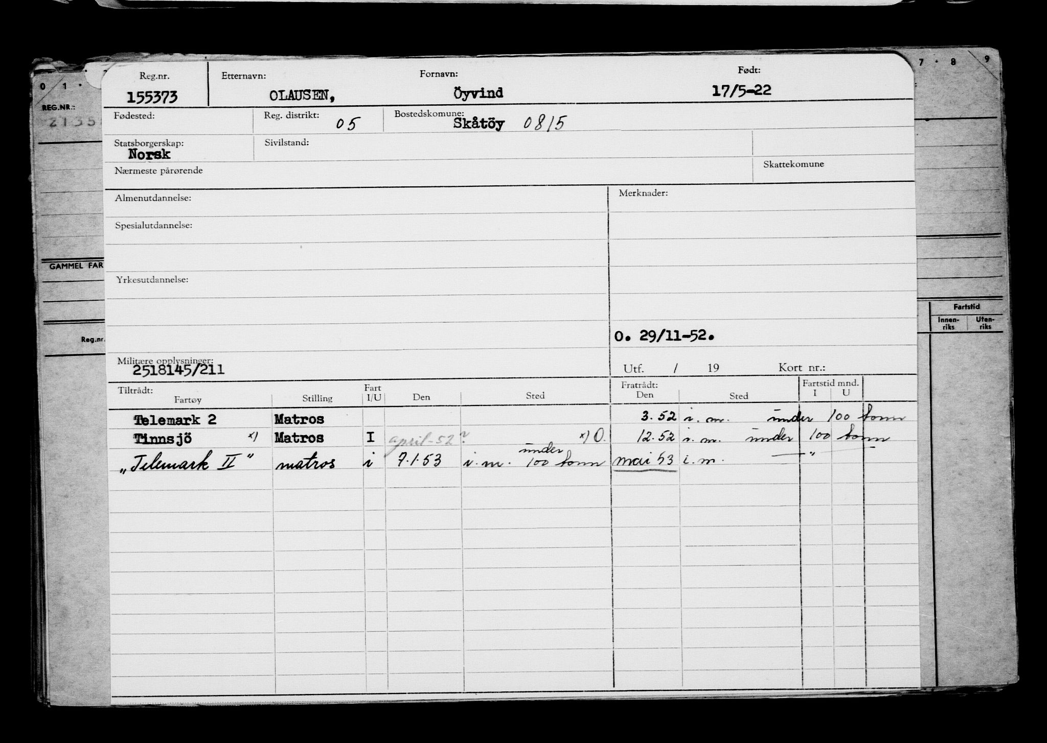 Direktoratet for sjømenn, AV/RA-S-3545/G/Gb/L0206: Hovedkort, 1922, s. 465