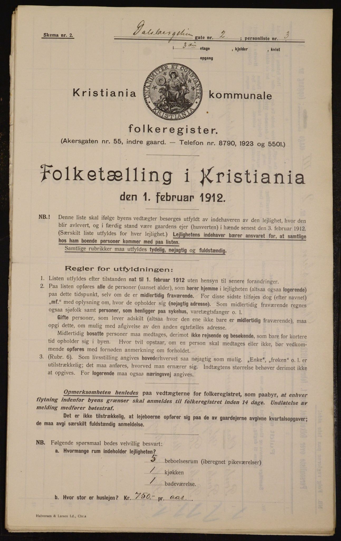 OBA, Kommunal folketelling 1.2.1912 for Kristiania, 1912, s. 13923