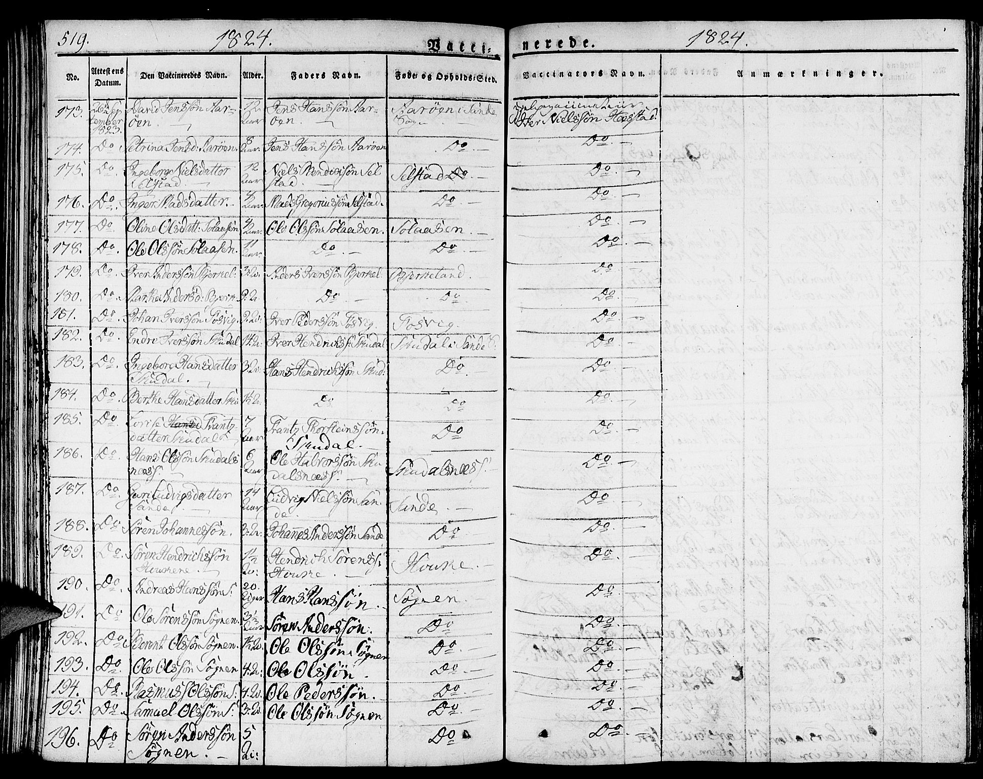 Gaular sokneprestembete, AV/SAB-A-80001/H/Haa: Ministerialbok nr. A 3, 1821-1840, s. 519